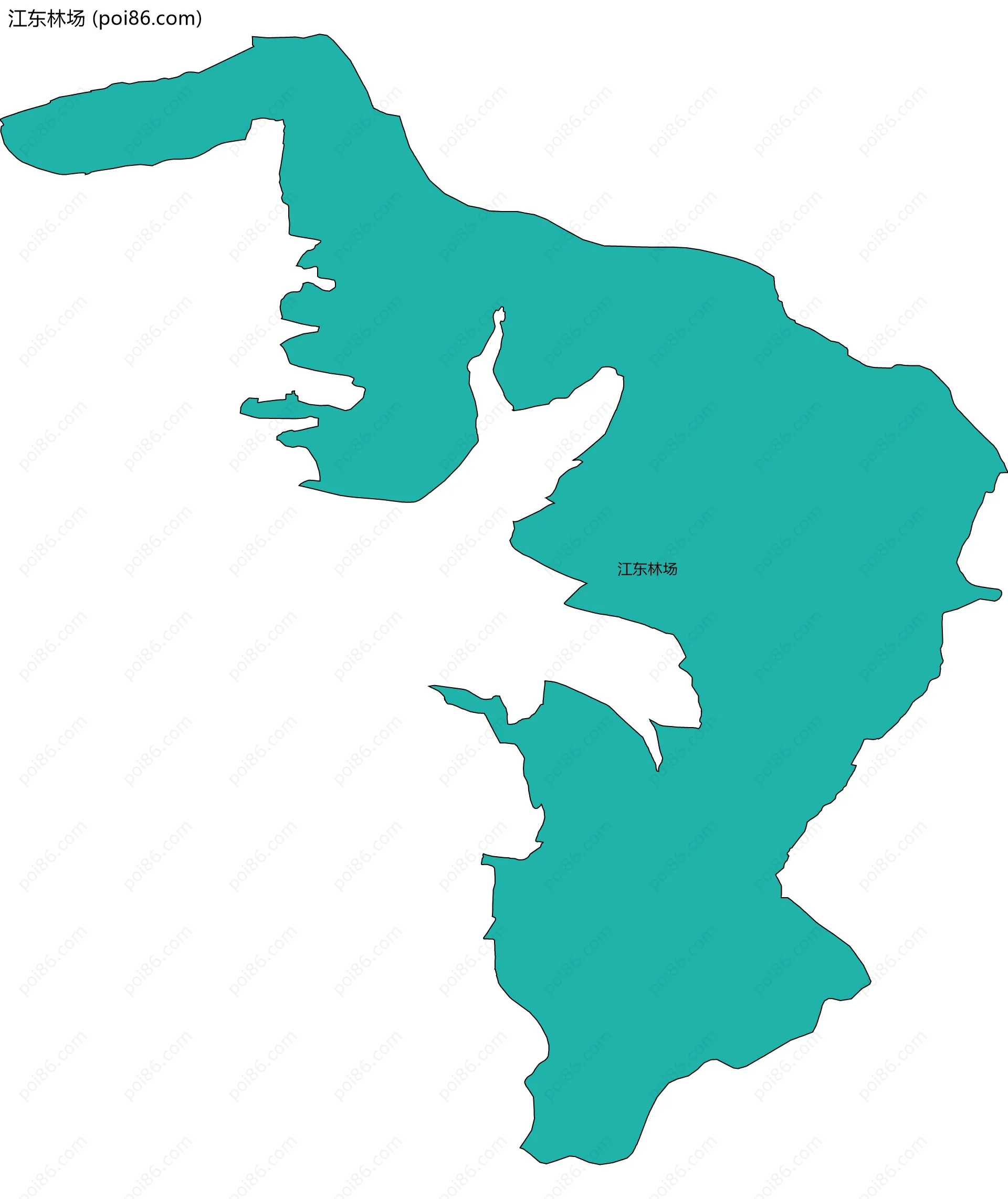 江东林场边界地图