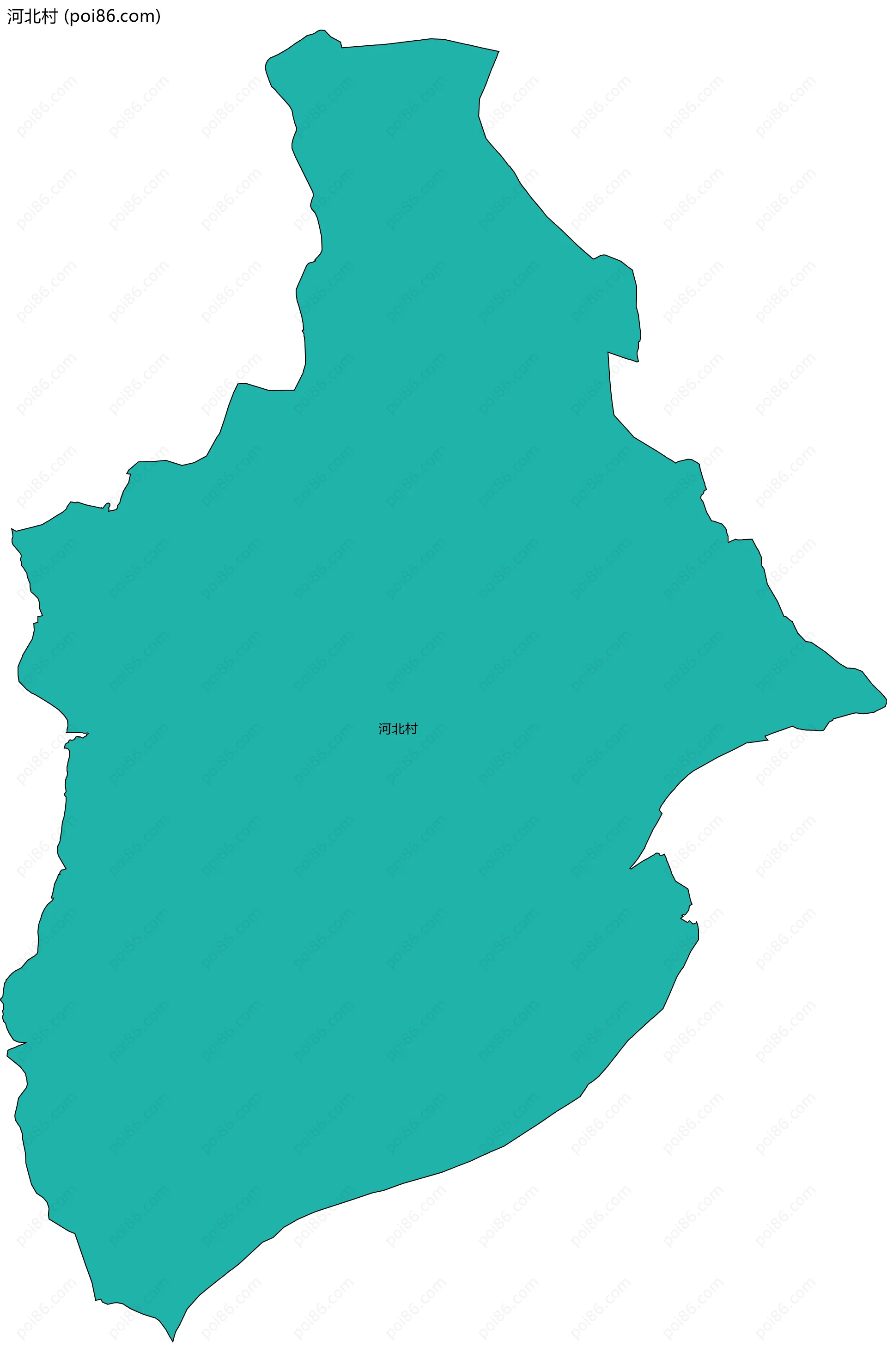 河北村边界地图