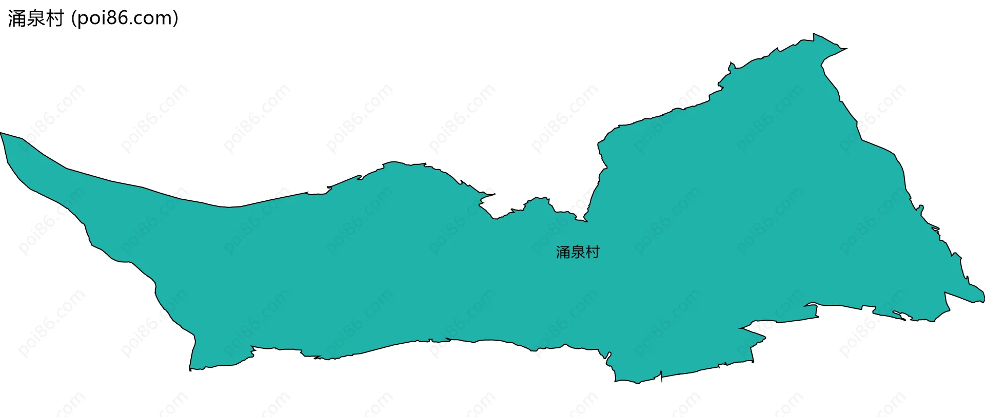 涌泉村边界地图