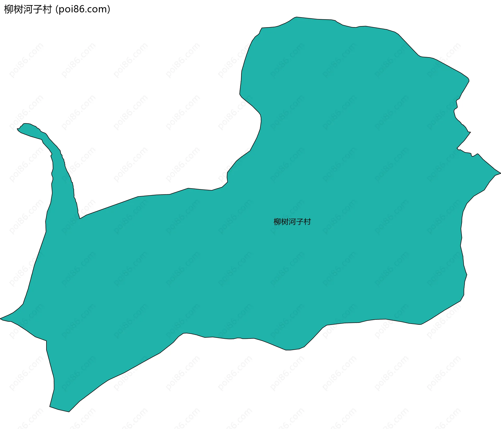 柳树河子村边界地图