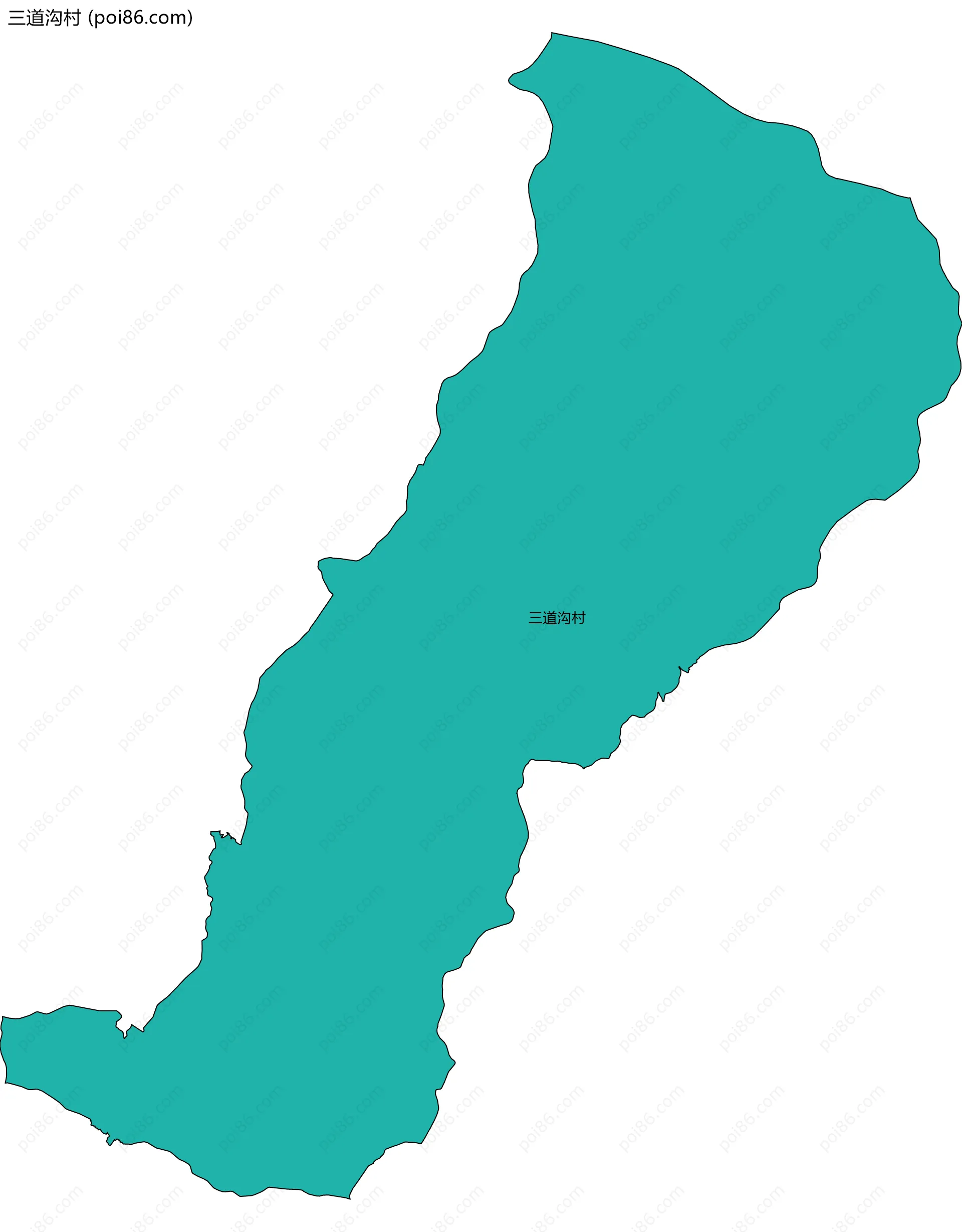 三道沟村边界地图