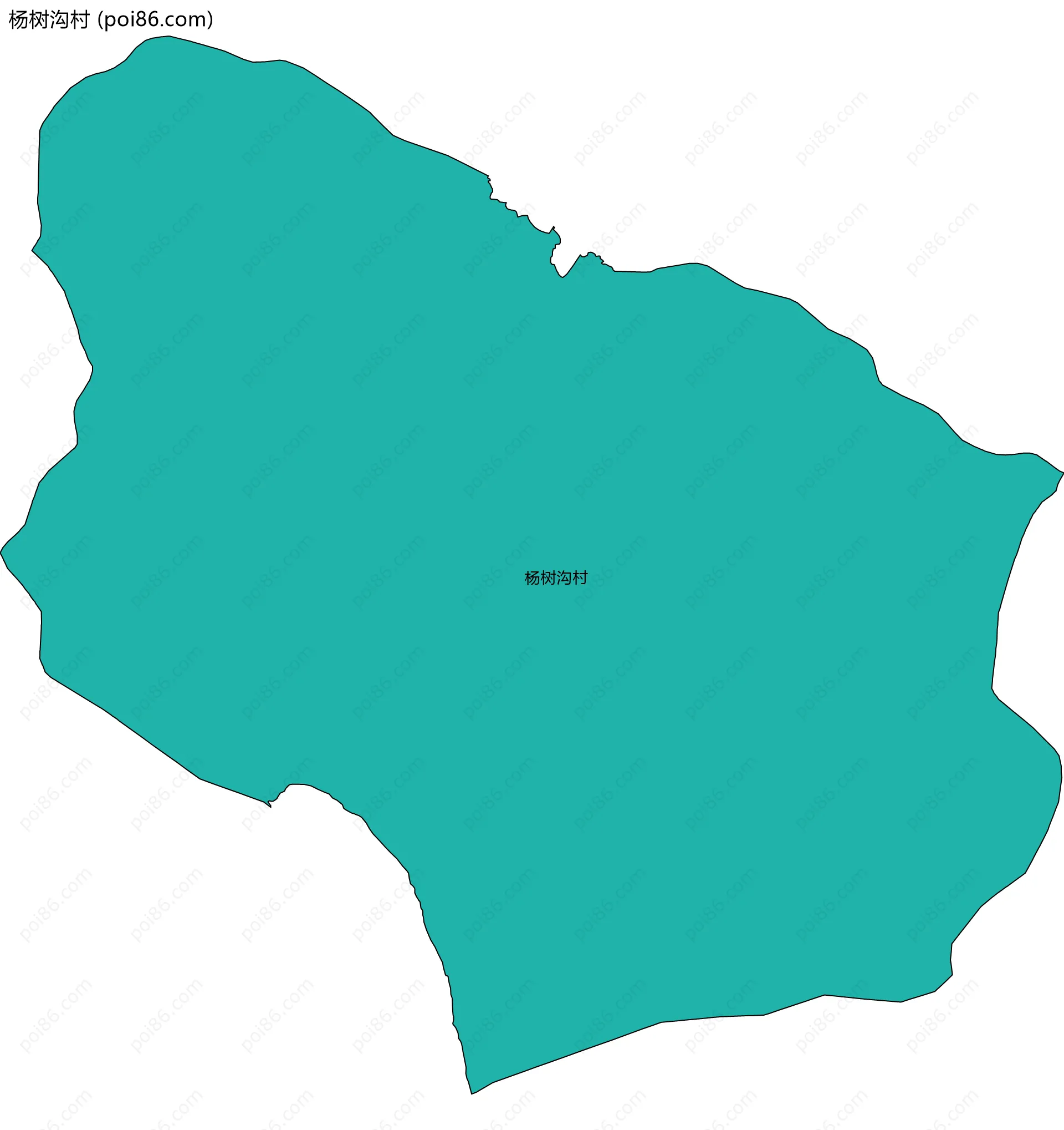 杨树沟村边界地图