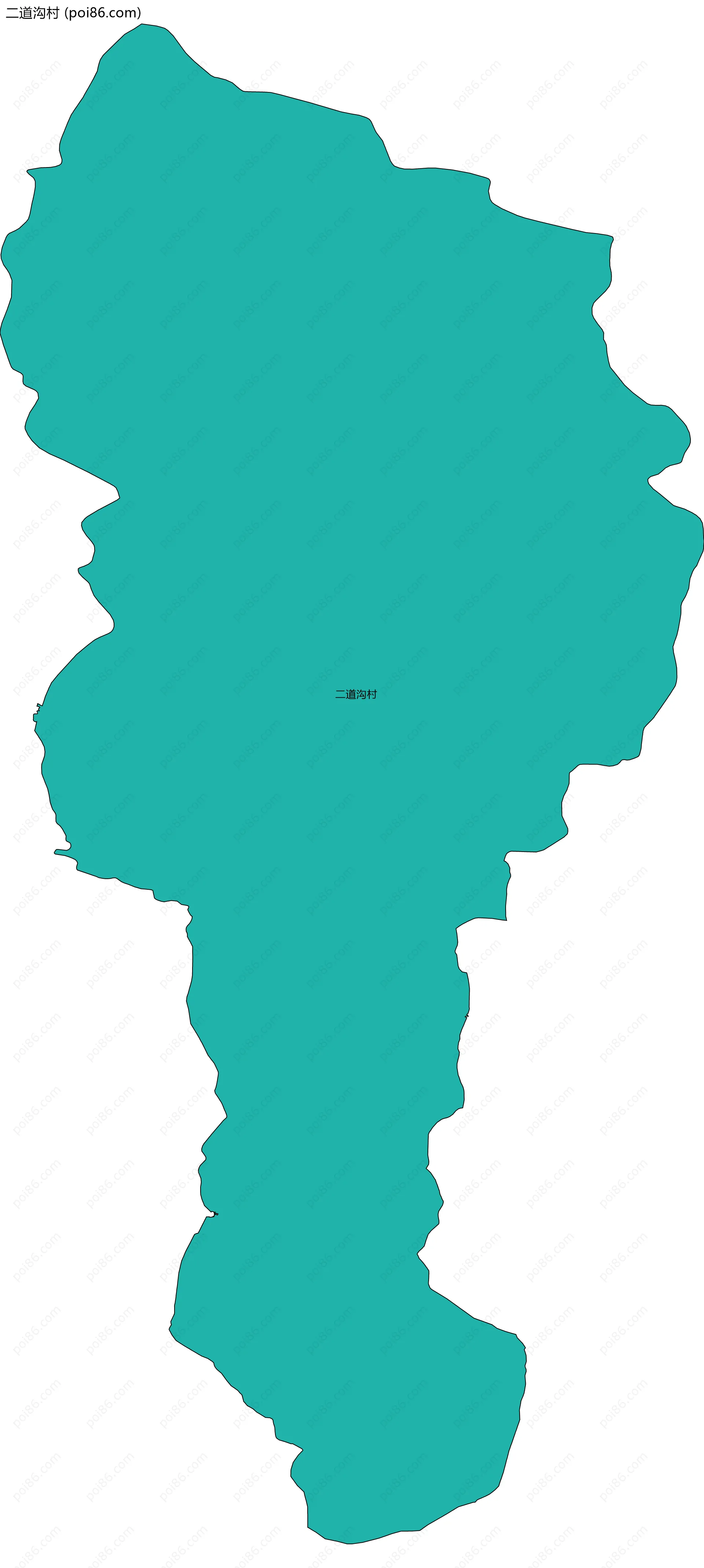 二道沟村边界地图