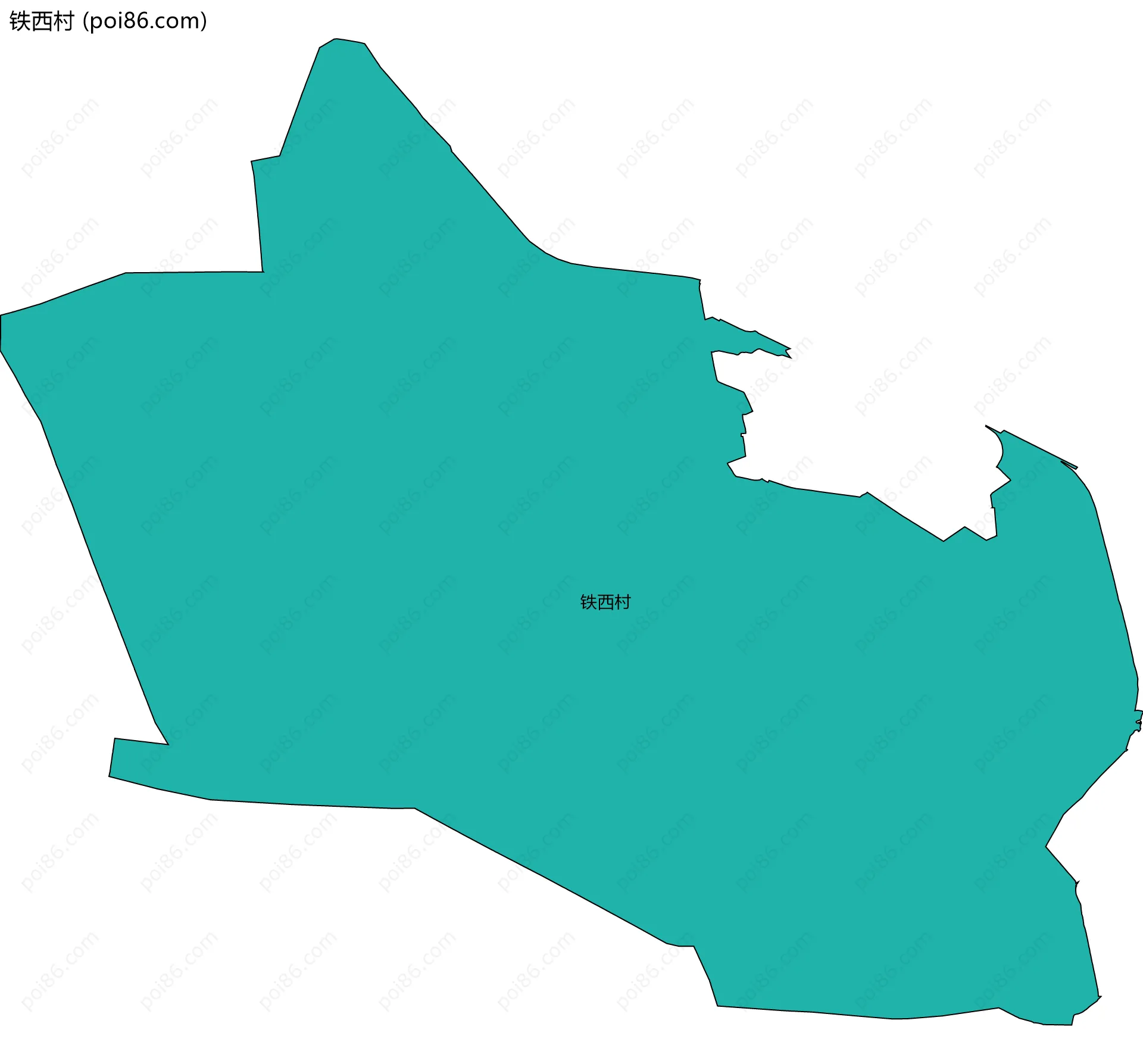 铁西村边界地图