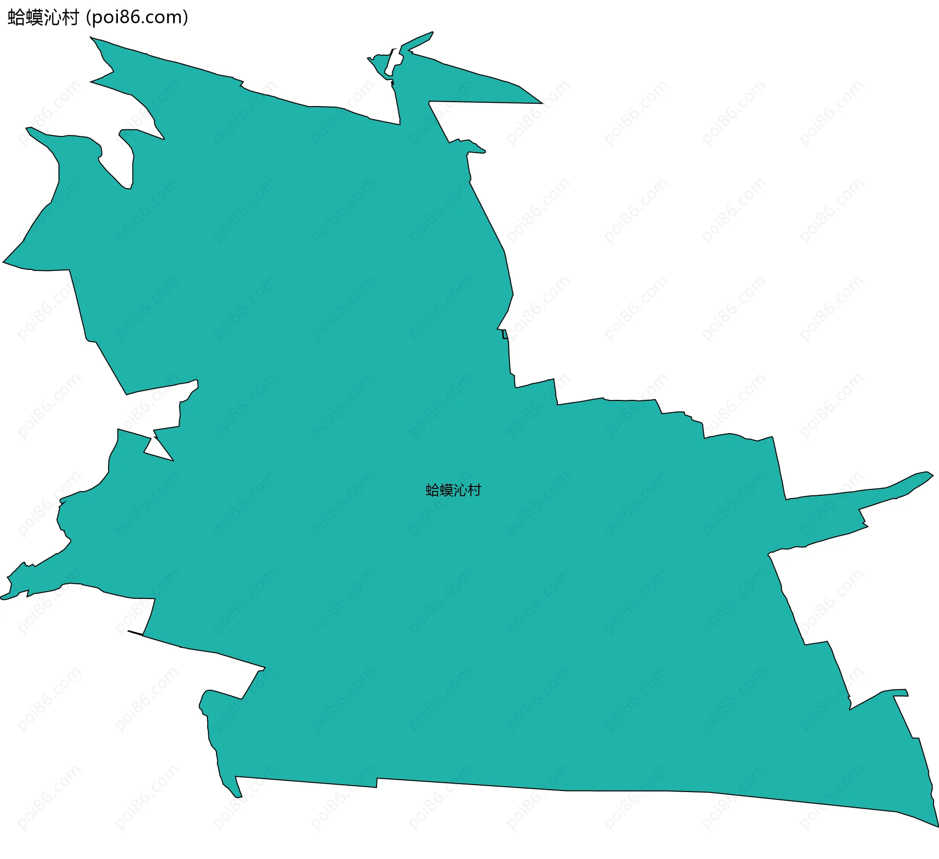 蛤蟆沁村边界地图