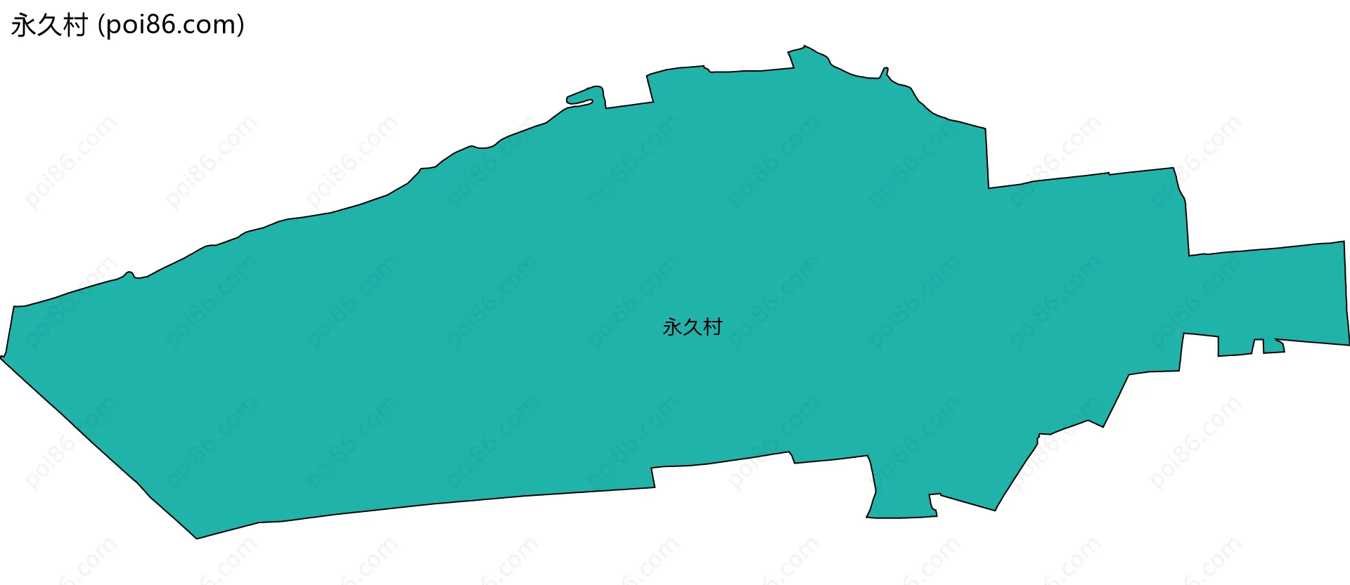 永久村边界地图