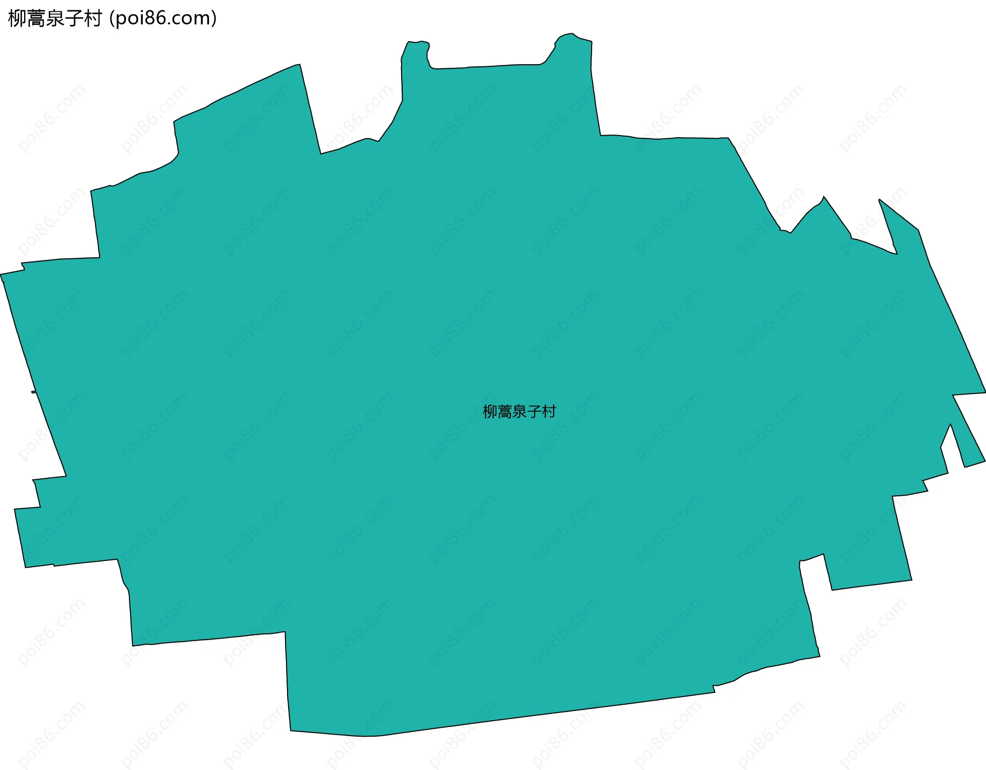 柳蒿泉子村边界地图