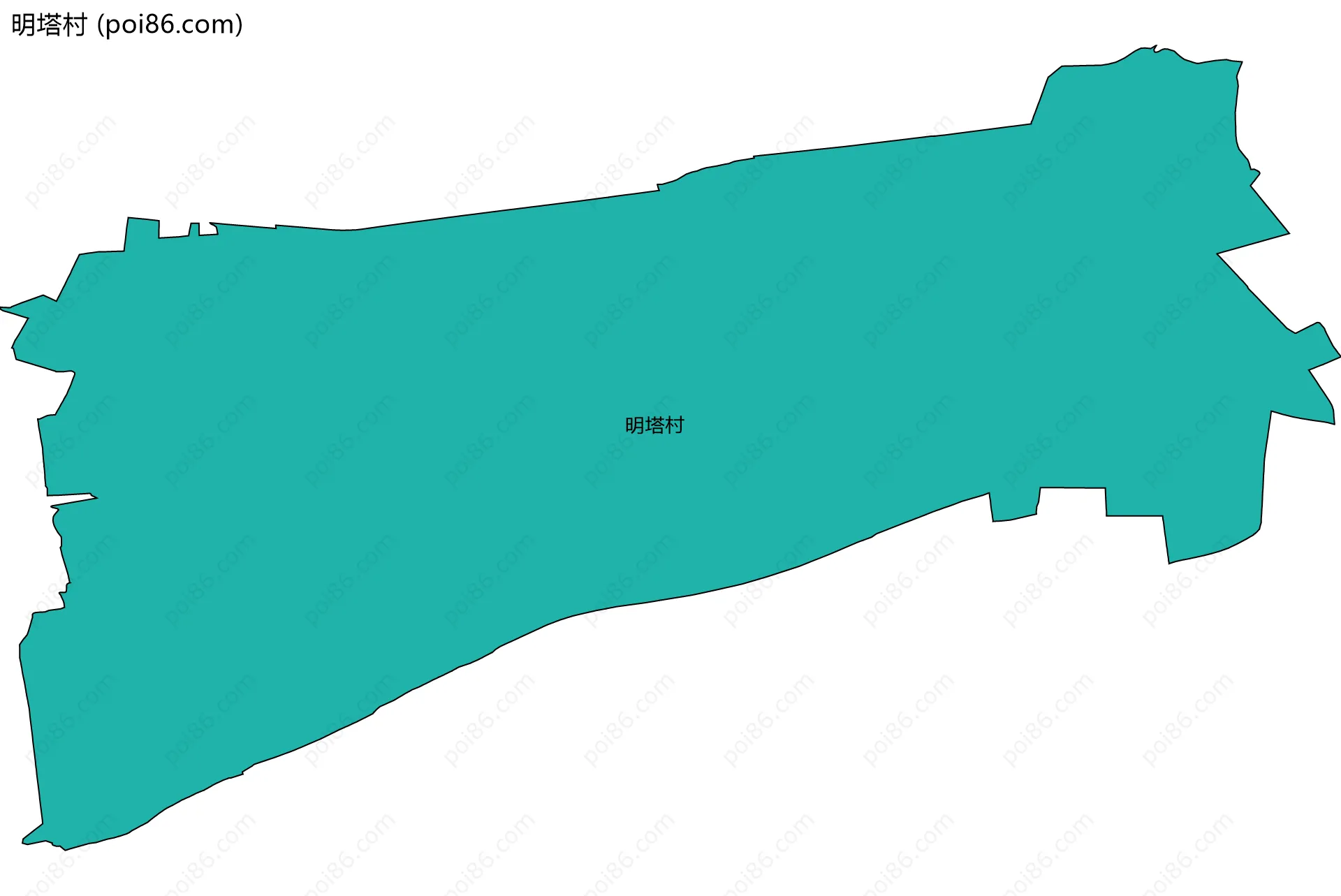 明塔村边界地图