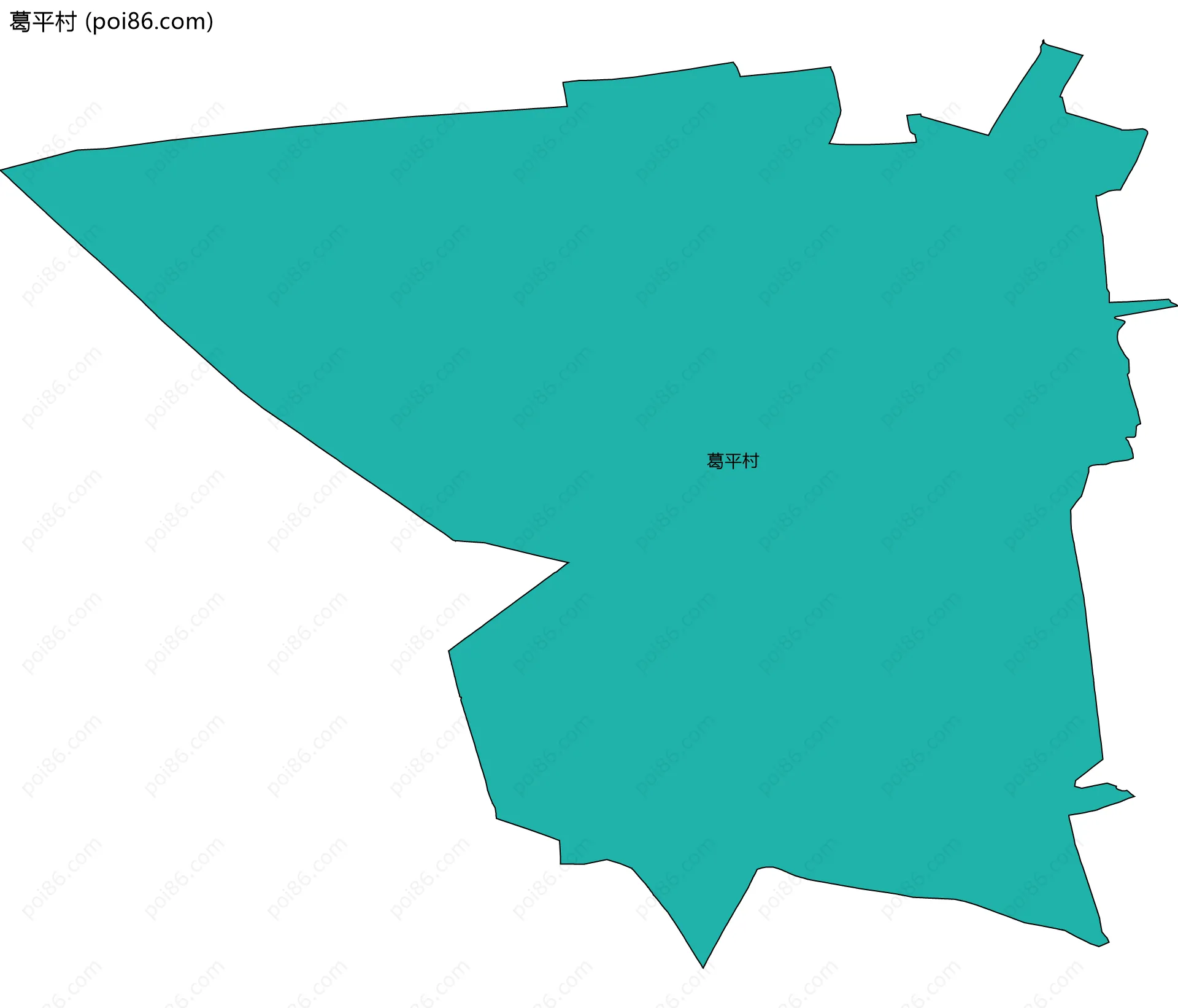 葛平村边界地图