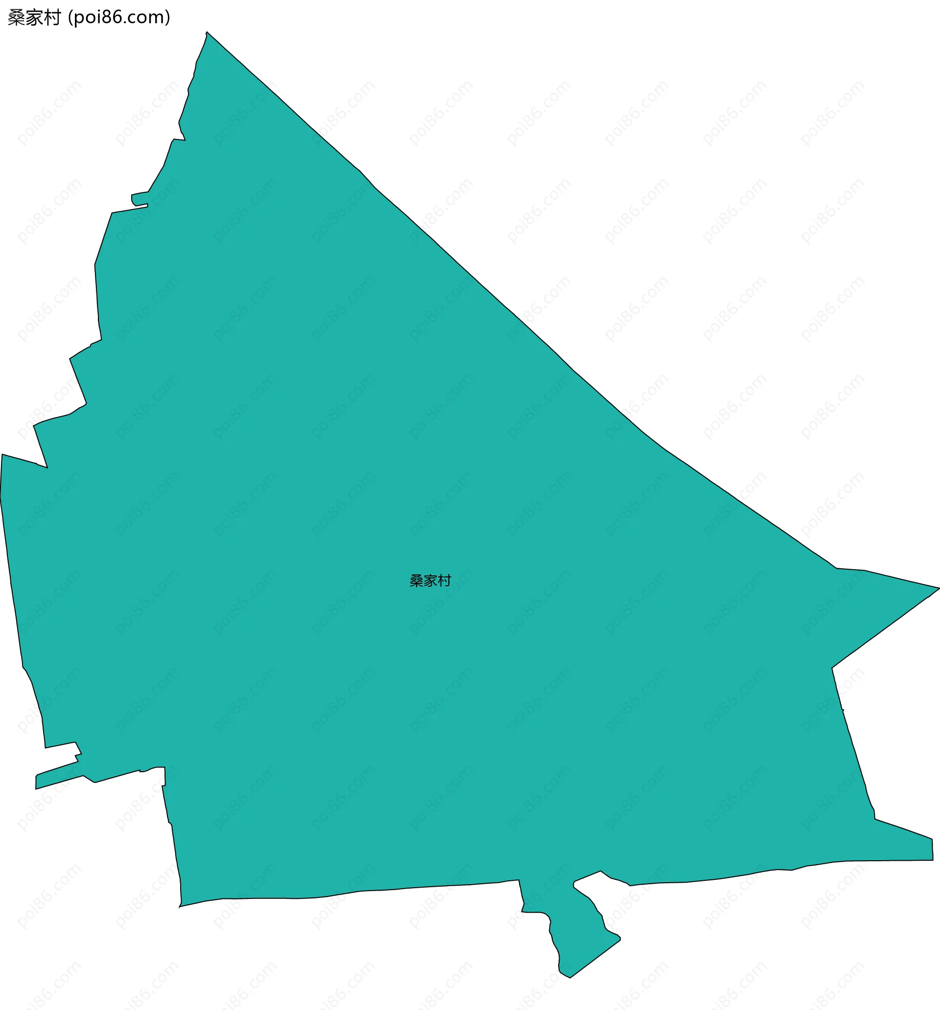桑家村边界地图