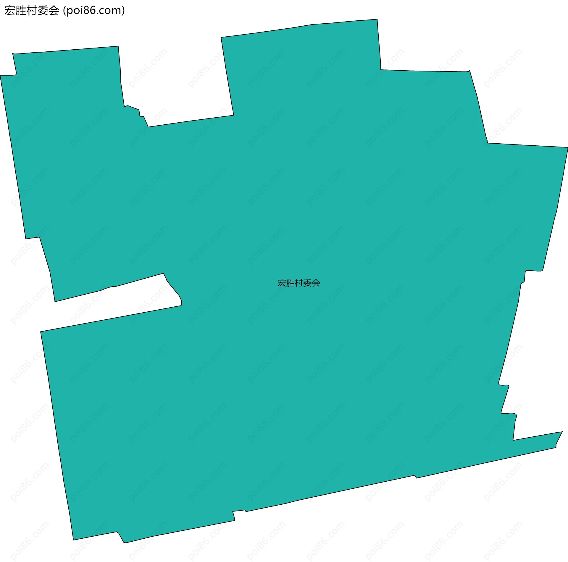 宏胜村委会边界地图