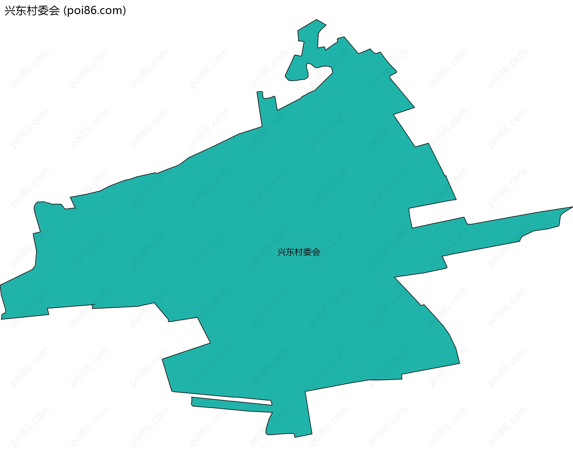 兴东村委会边界地图