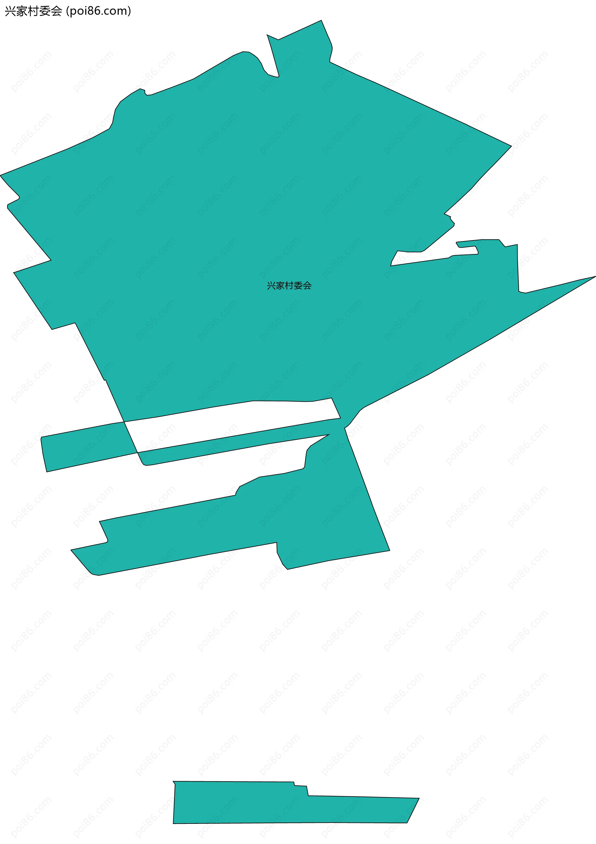 兴家村委会边界地图