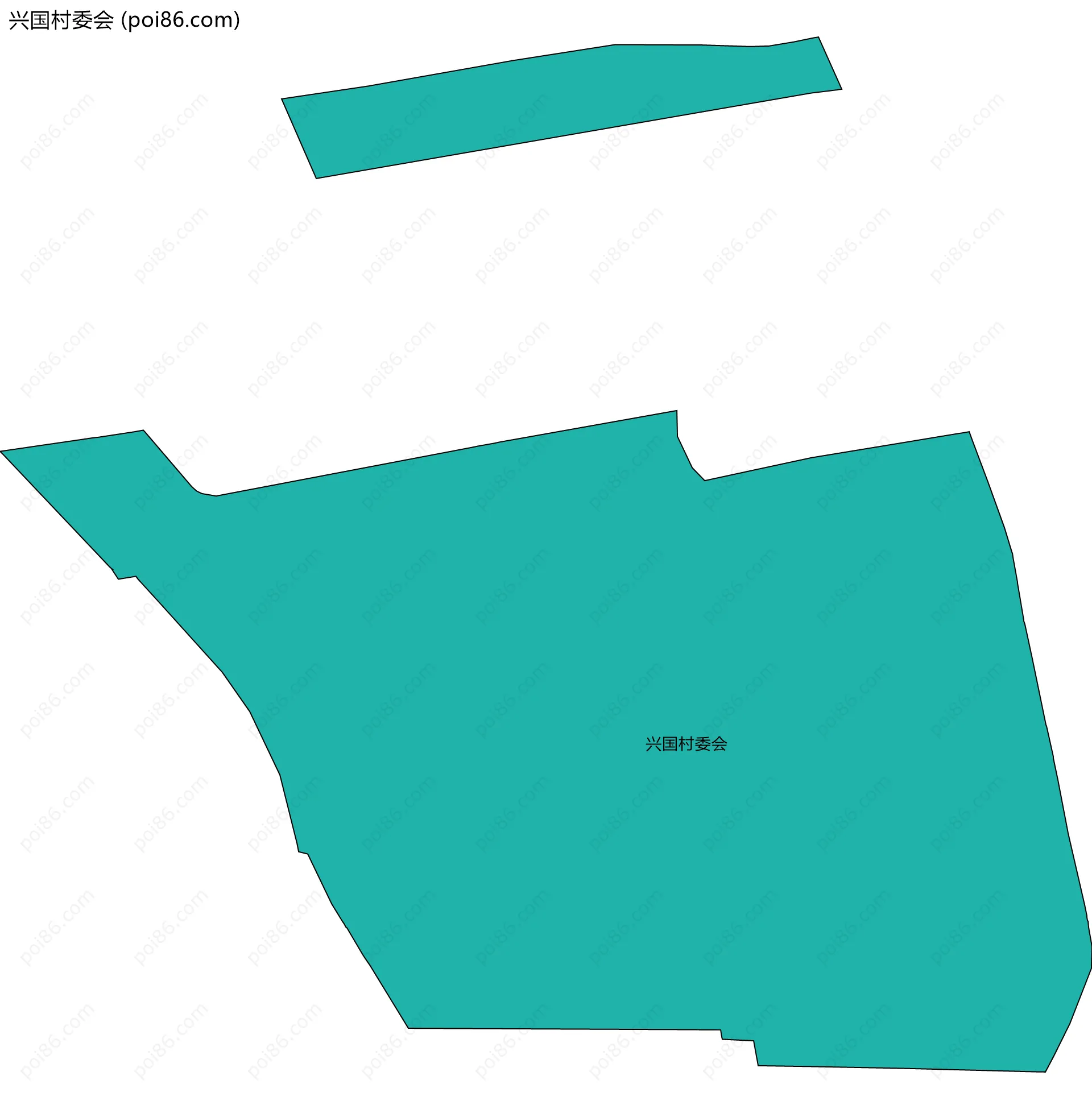 兴国村委会边界地图