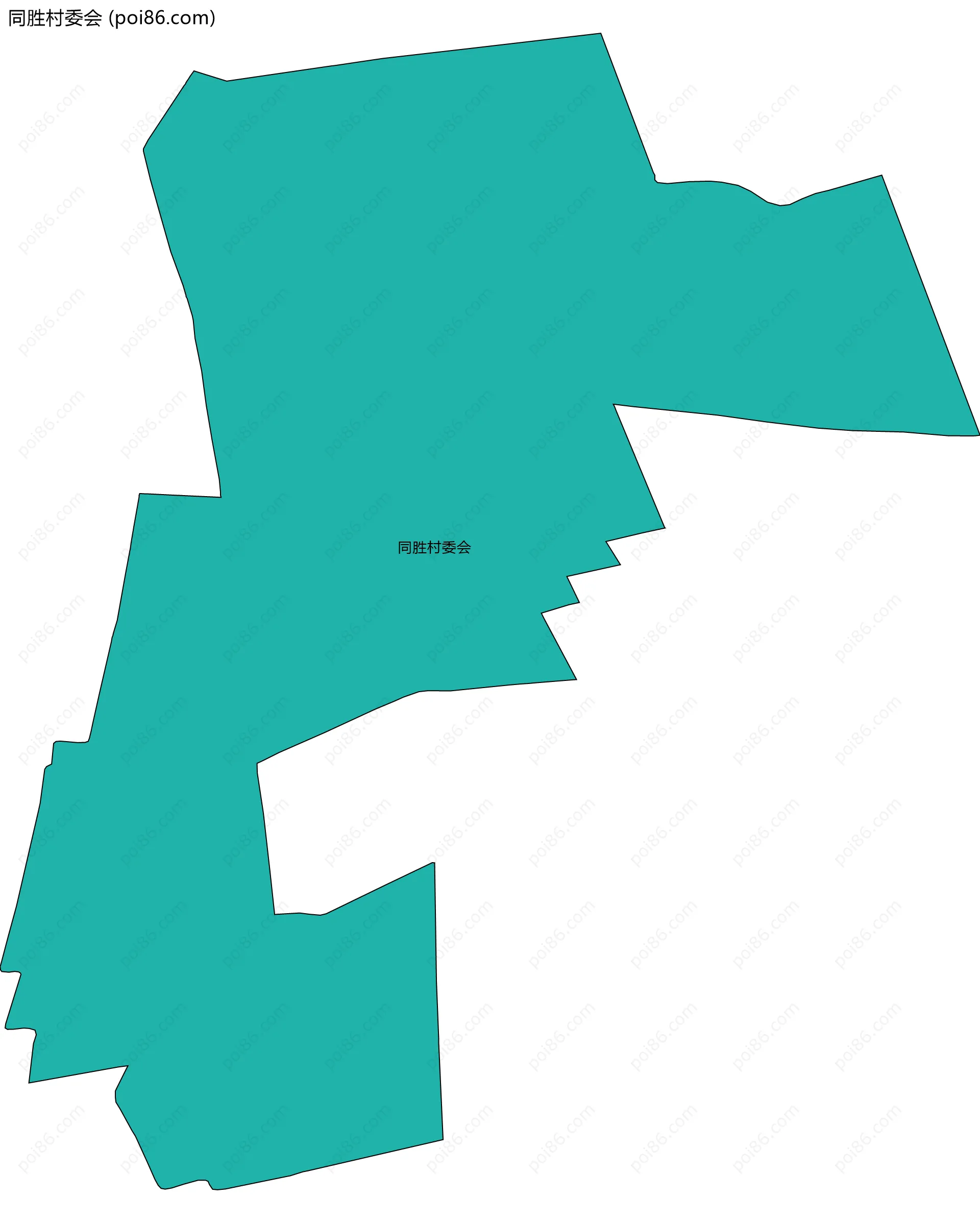 同胜村委会边界地图