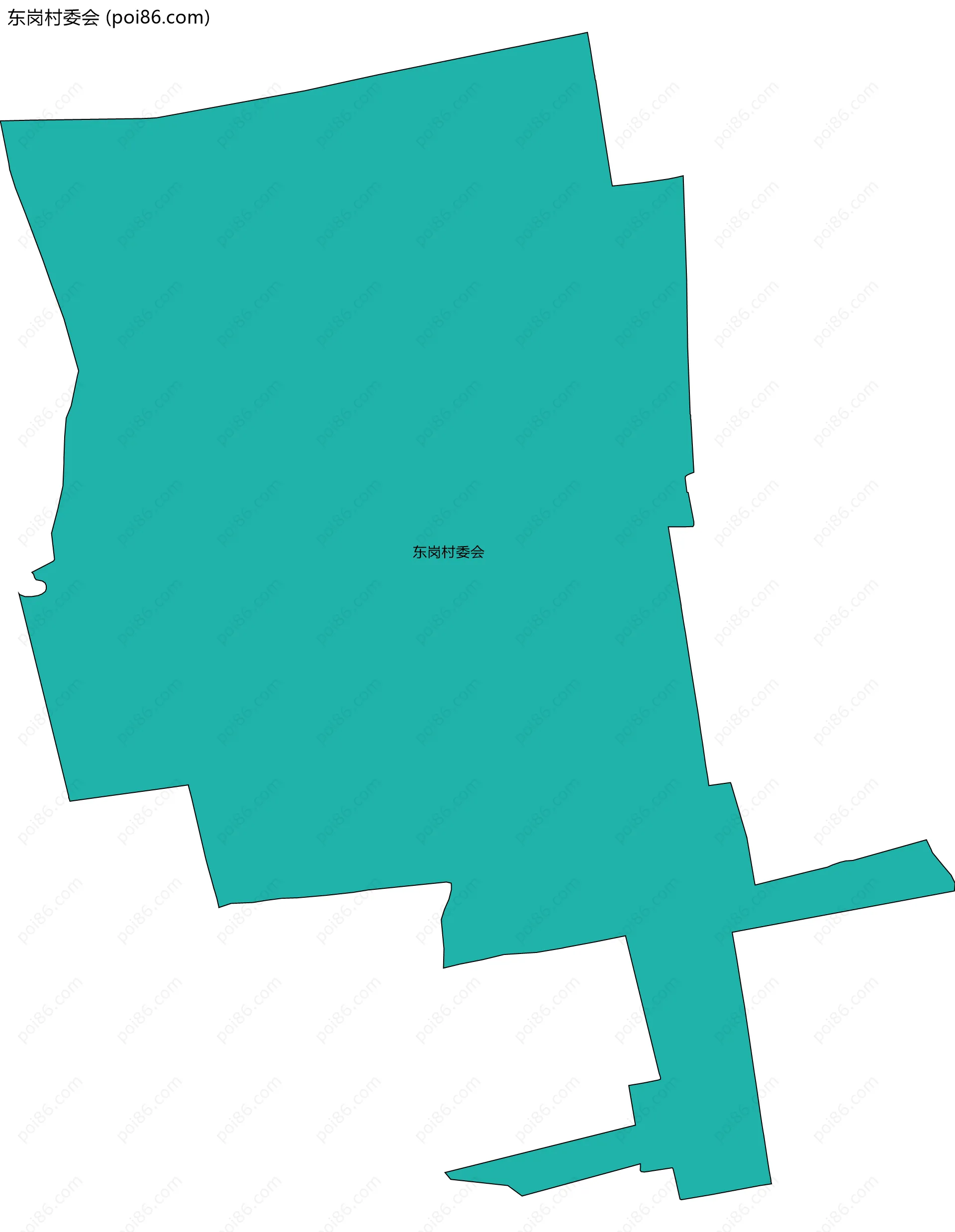 东岗村委会边界地图