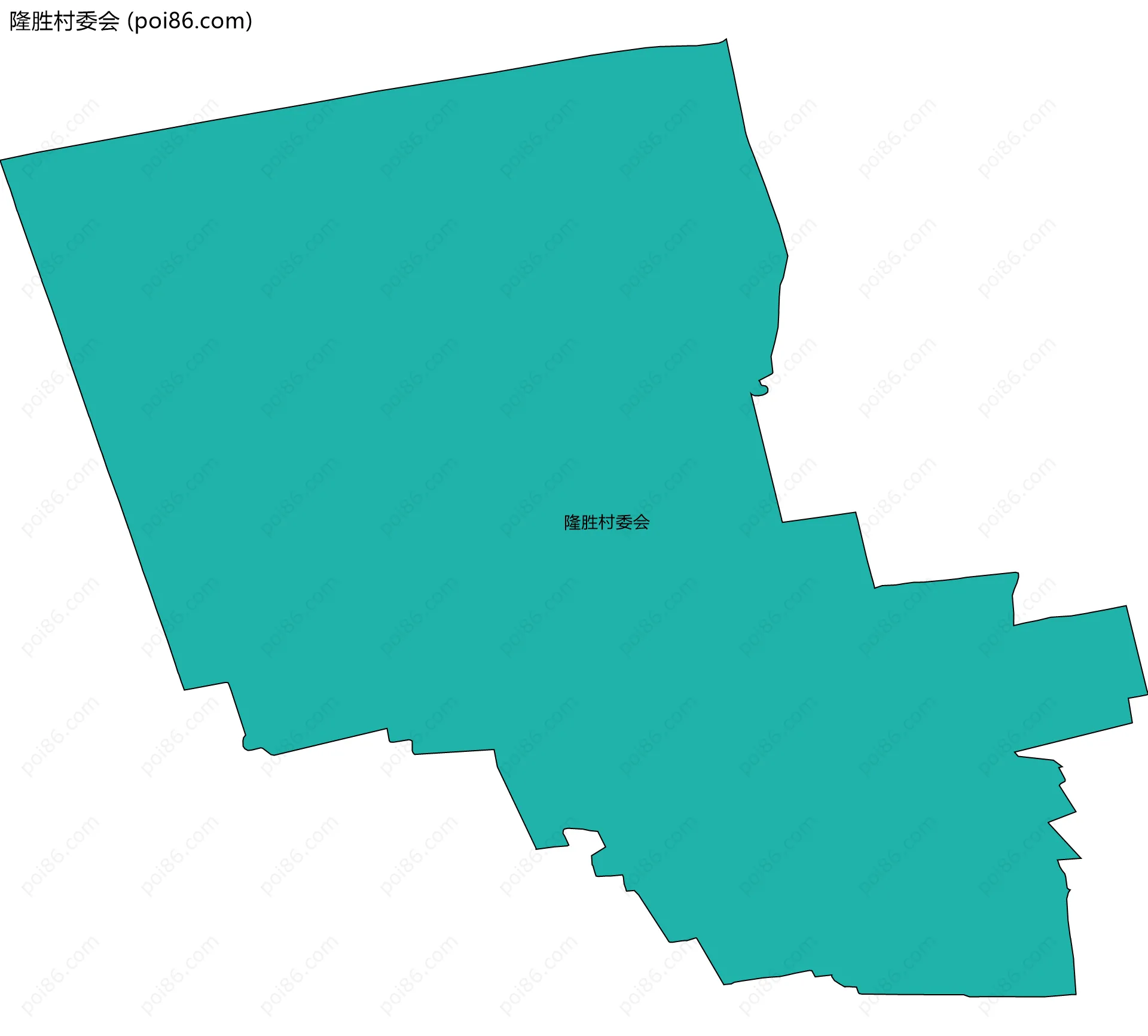 隆胜村委会边界地图