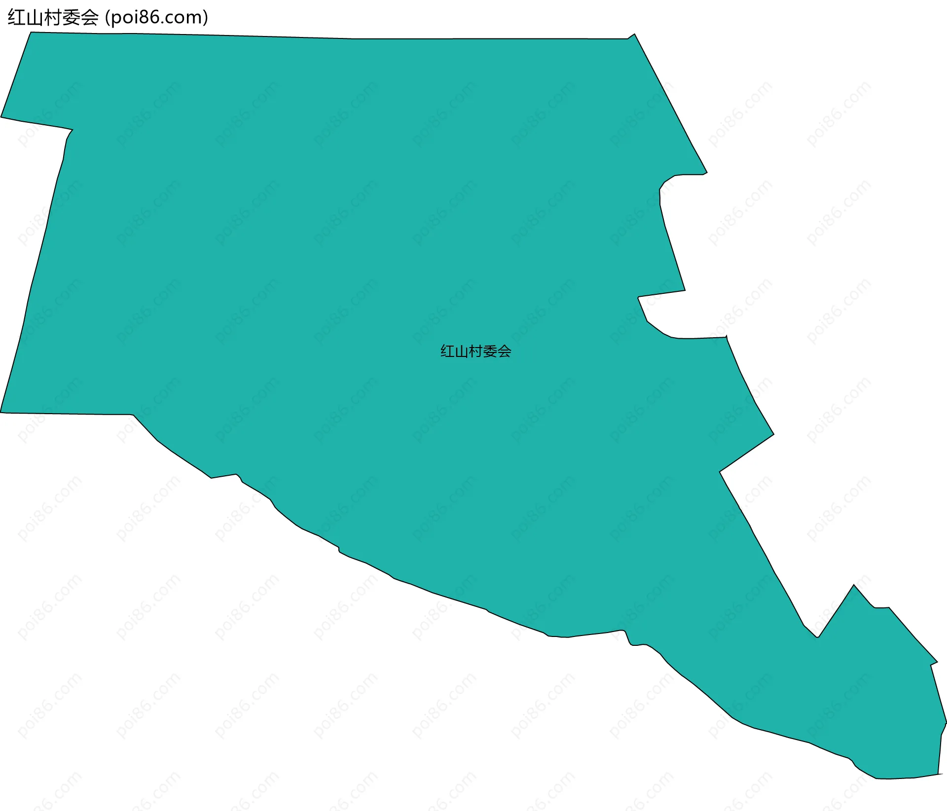红山村委会边界地图