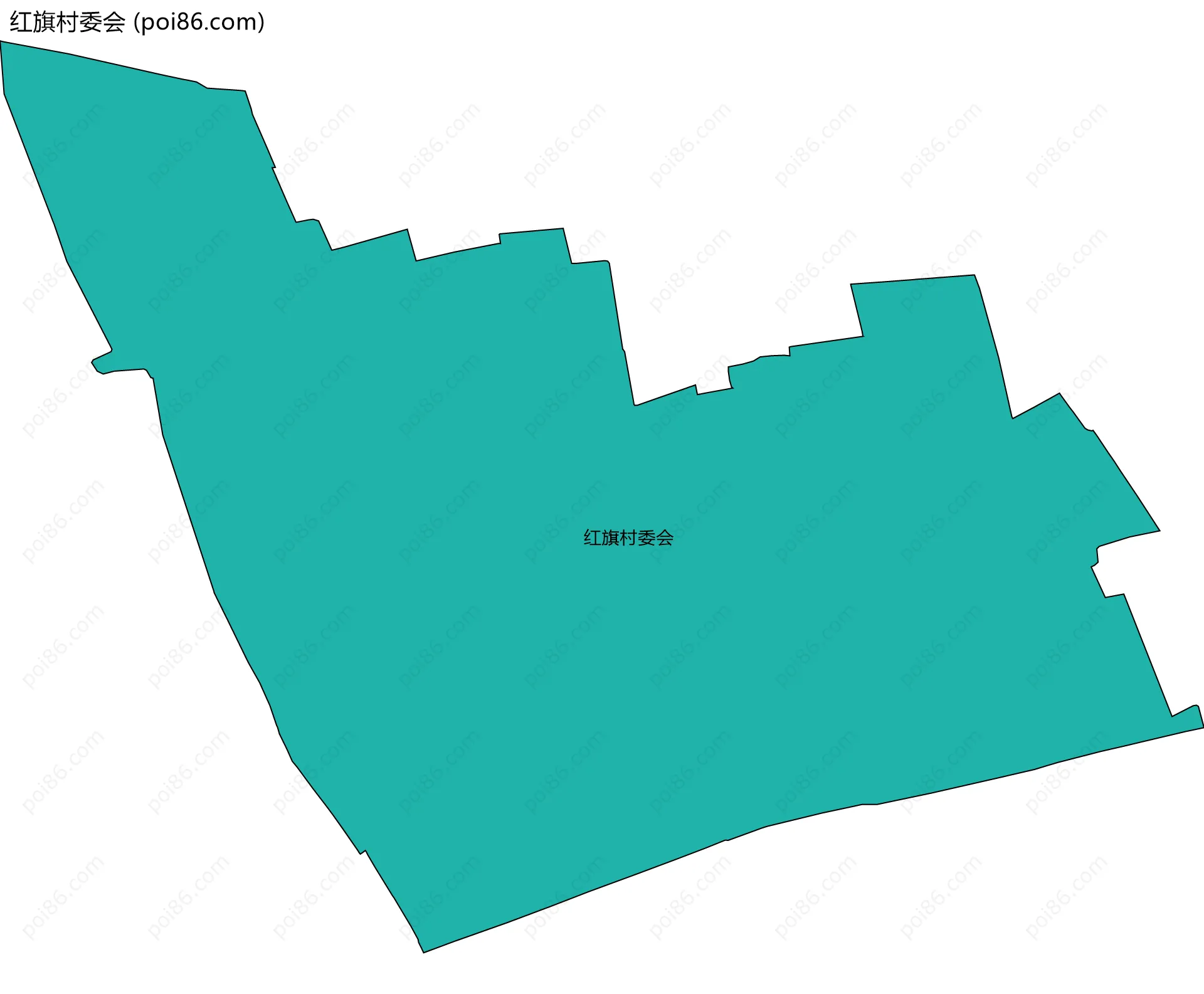 红旗村委会边界地图