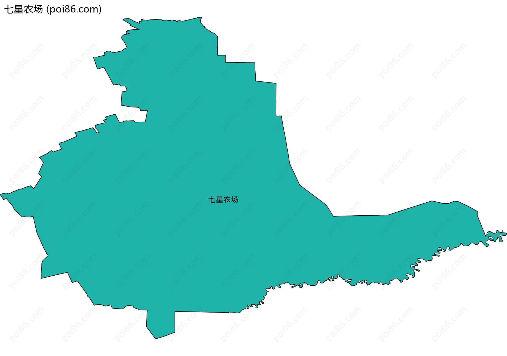七星农场边界地图