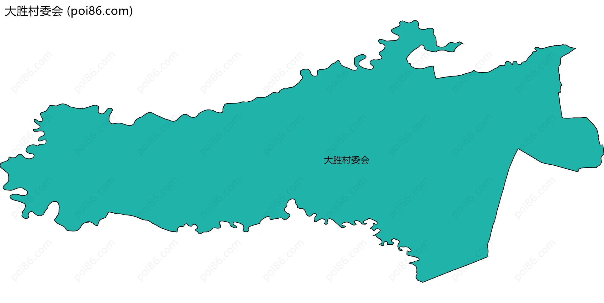 大胜村委会边界地图