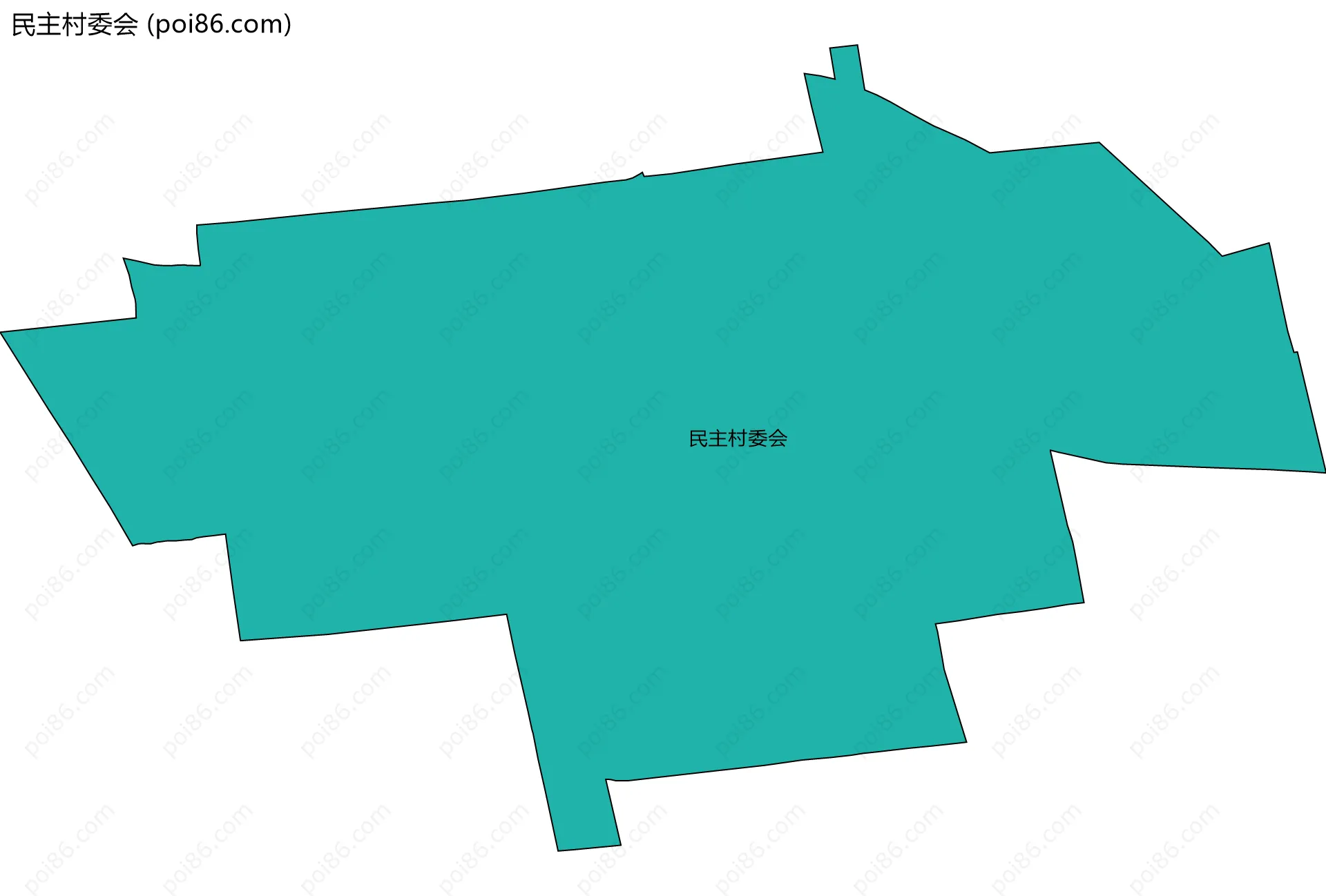 民主村委会边界地图