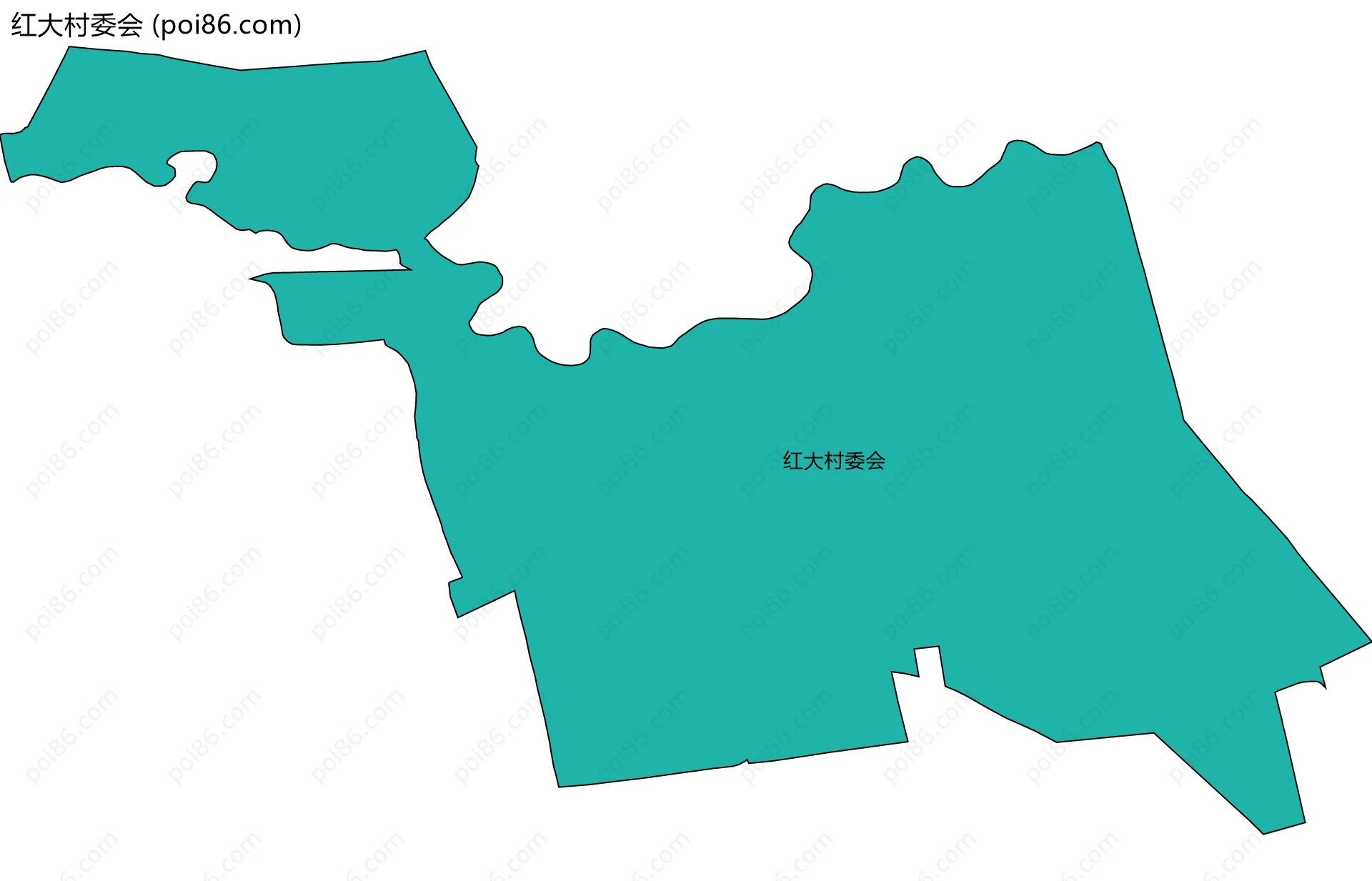 红大村委会边界地图