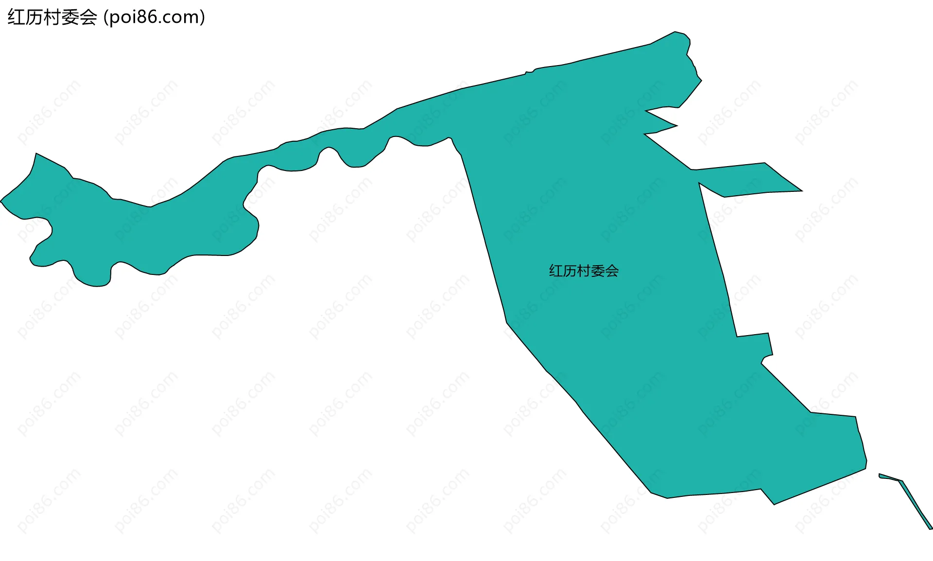 红历村委会边界地图