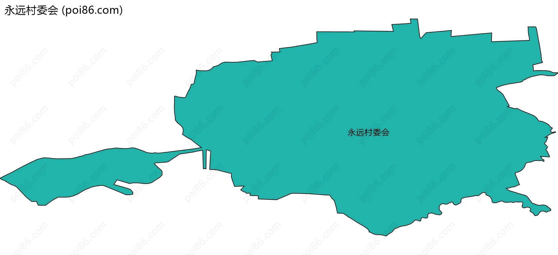 永远村委会边界地图