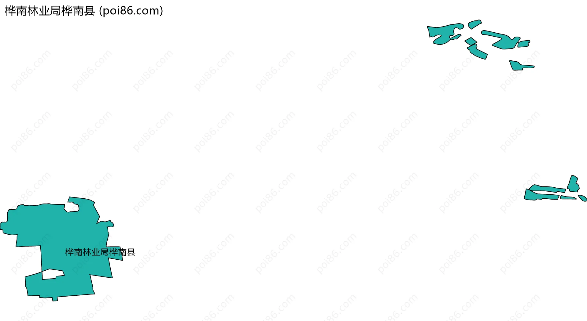 桦南林业局桦南县边界地图