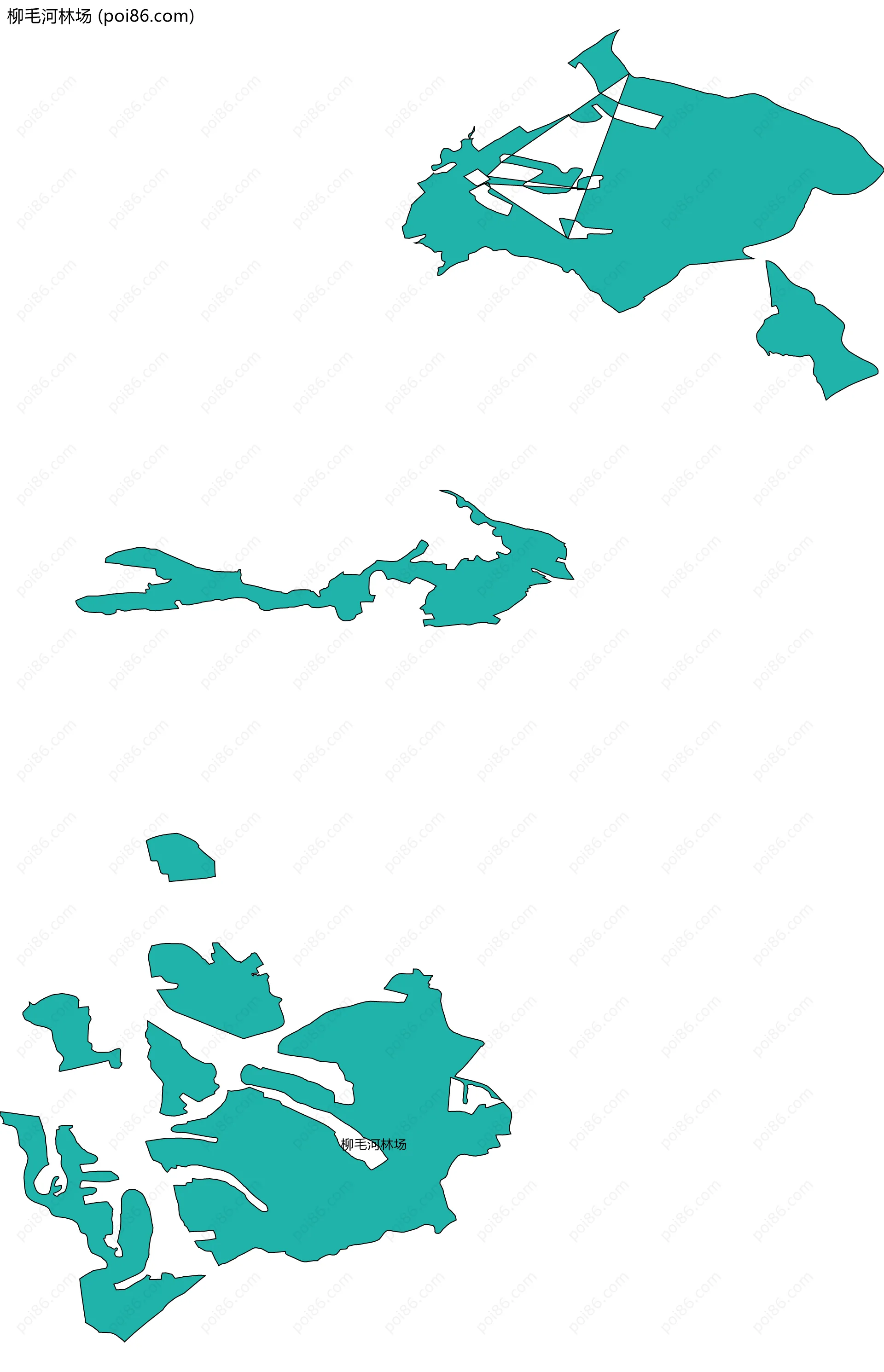 柳毛河林场边界地图