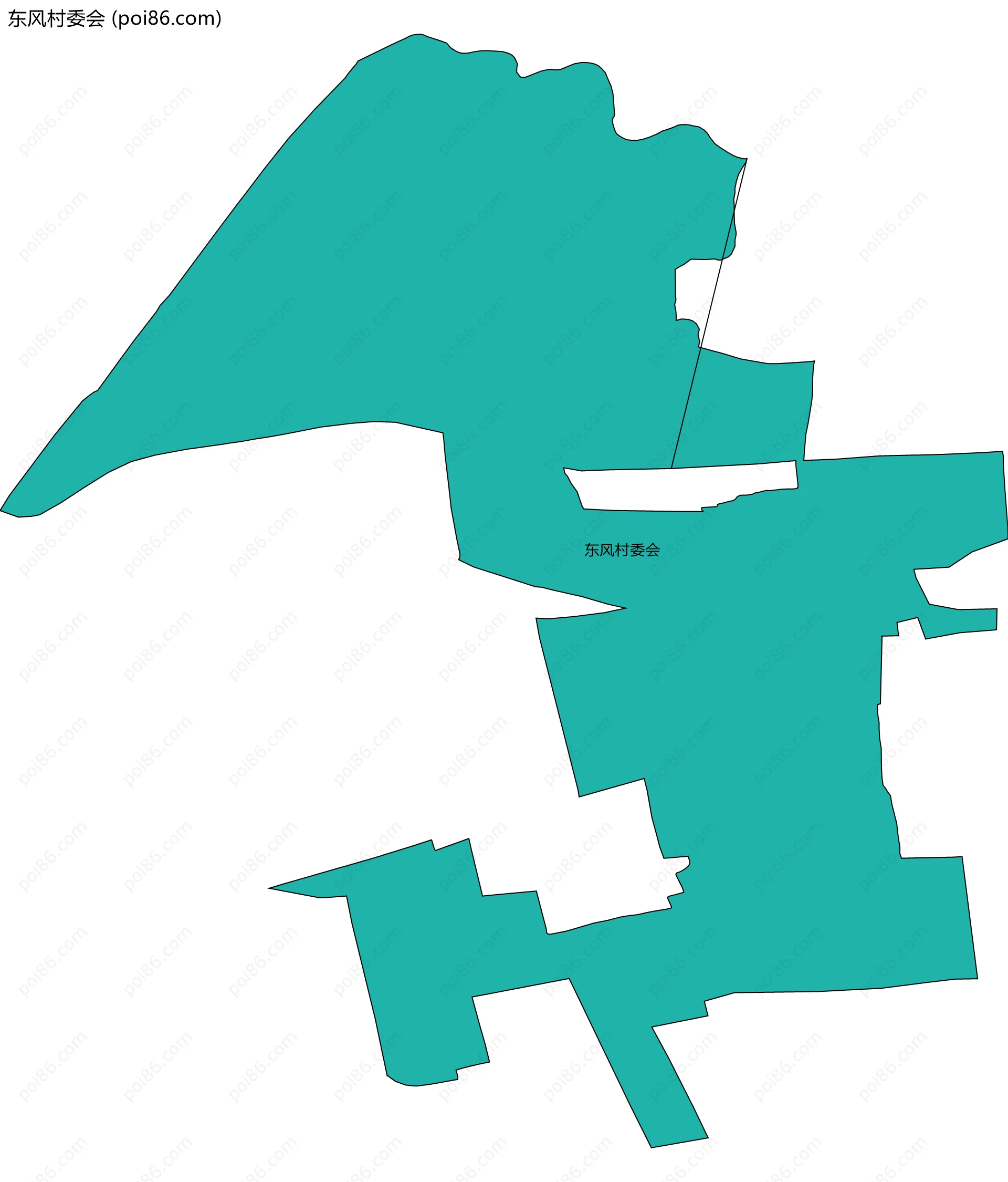 东风村委会边界地图