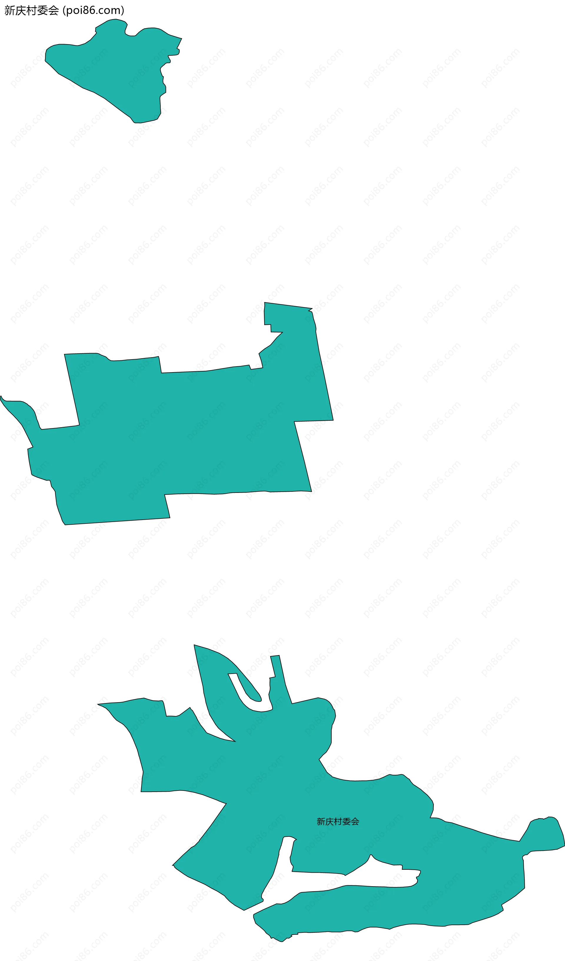 新庆村委会边界地图