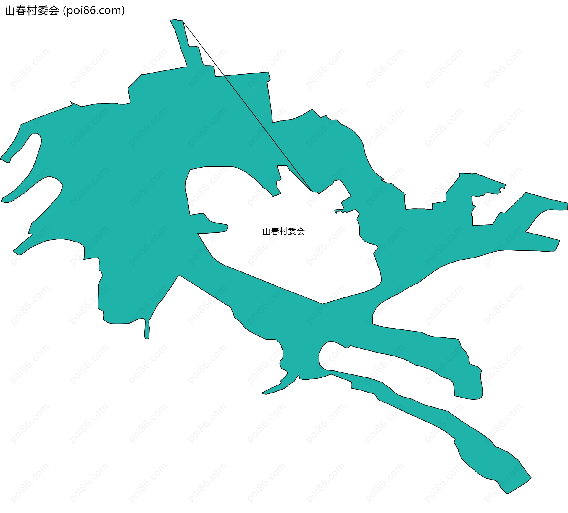 山春村委会边界地图