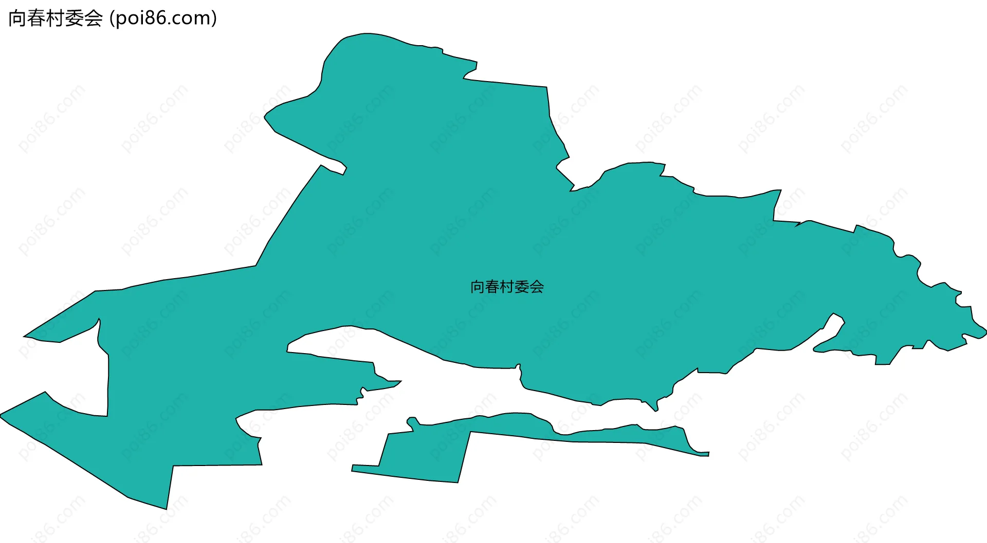 向春村委会边界地图