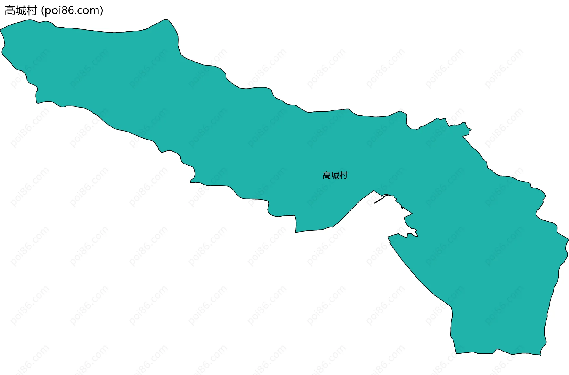 高城村边界地图