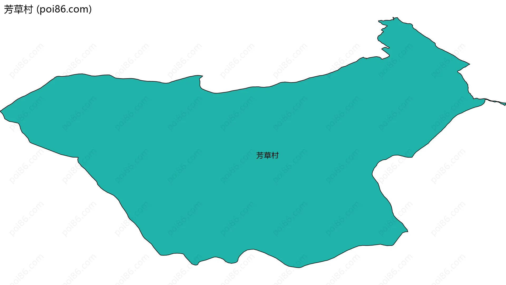 芳草村边界地图