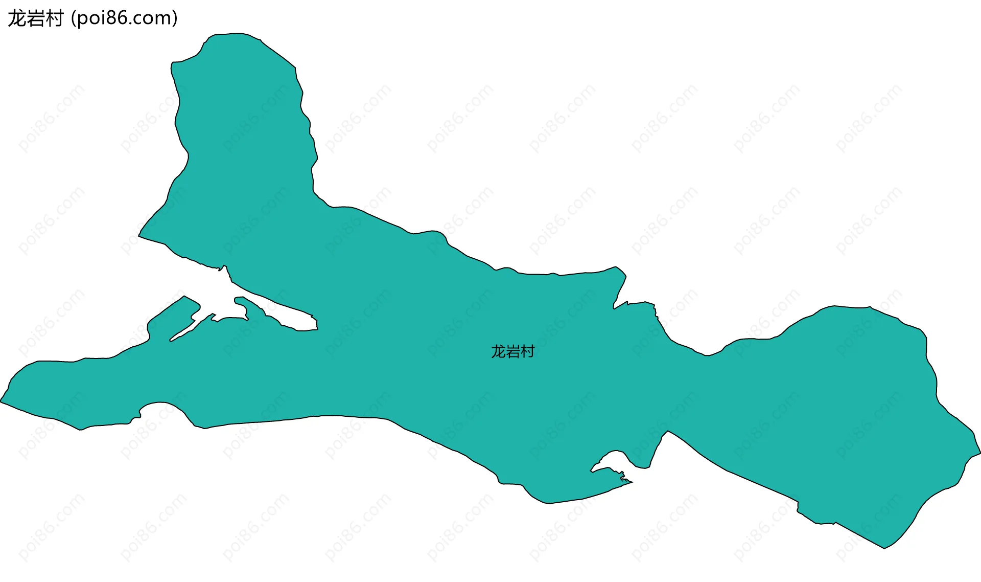 龙岩村边界地图