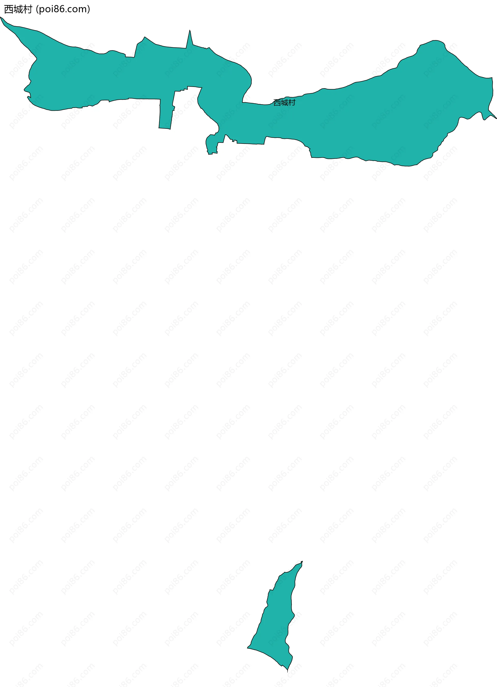 西城村边界地图