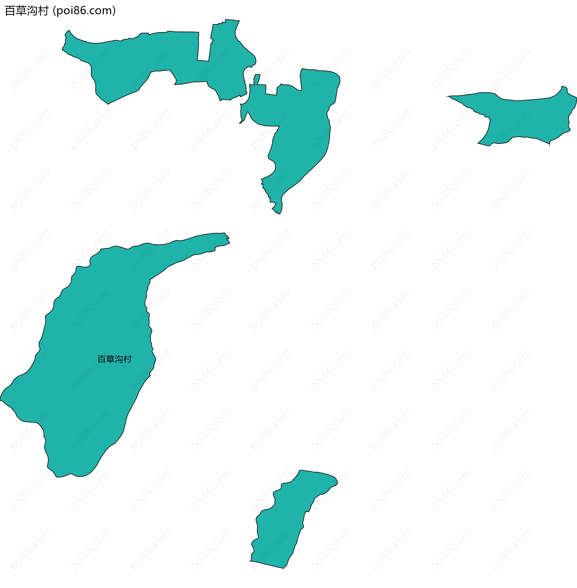 百草沟村边界地图