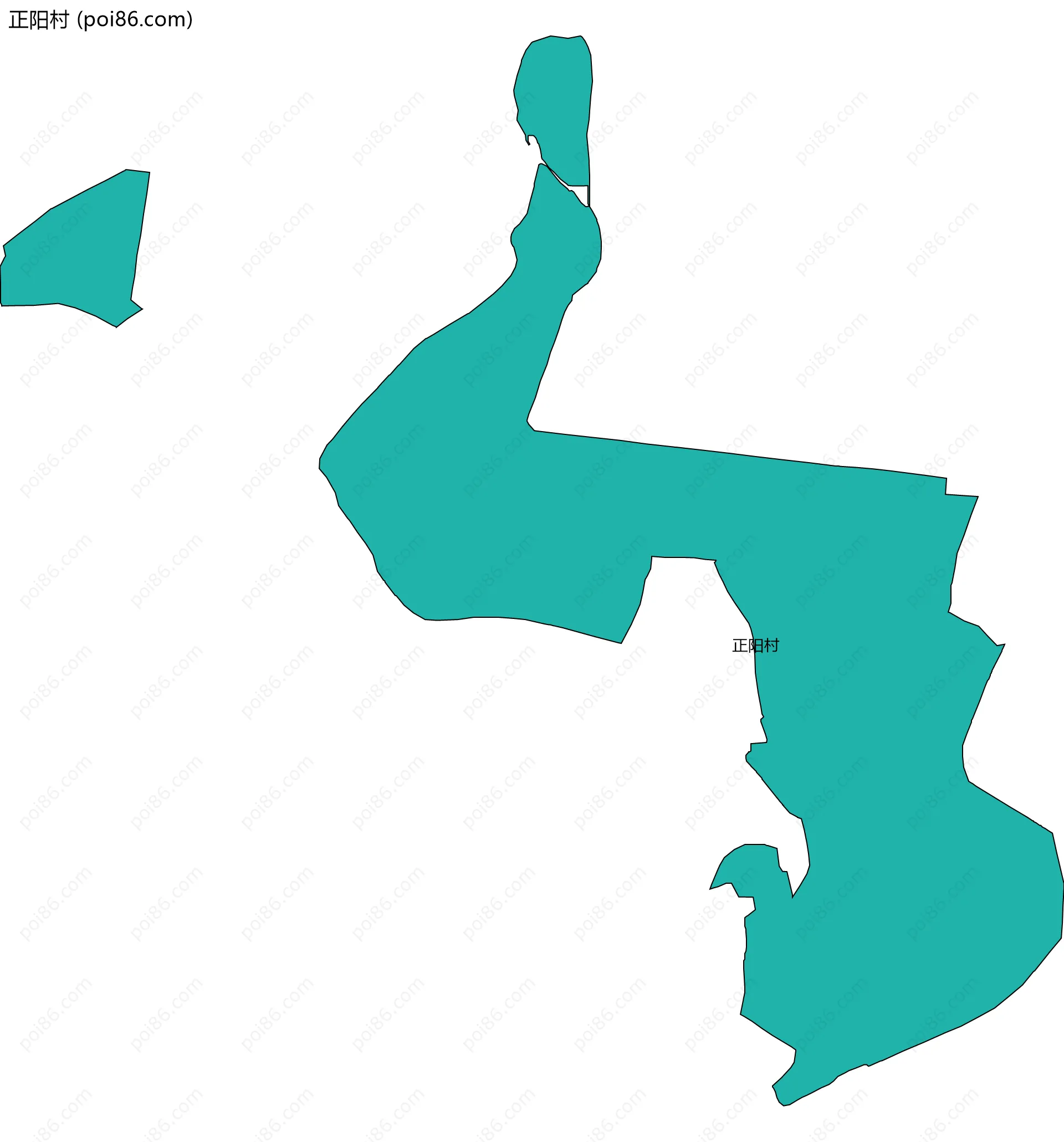 正阳村边界地图