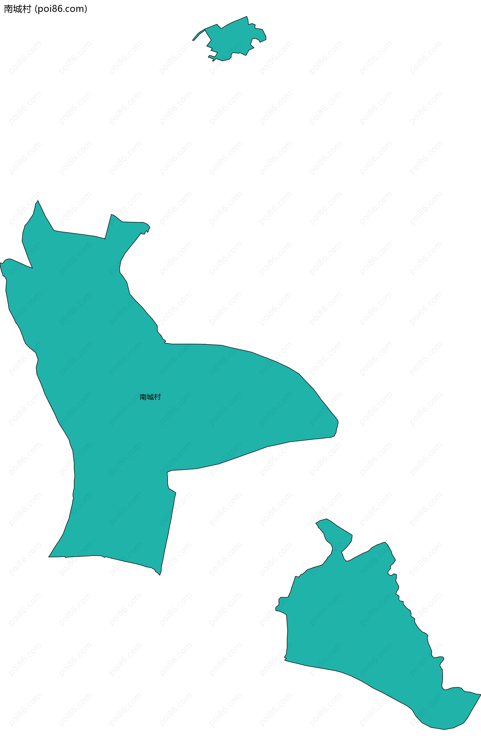 南城村边界地图