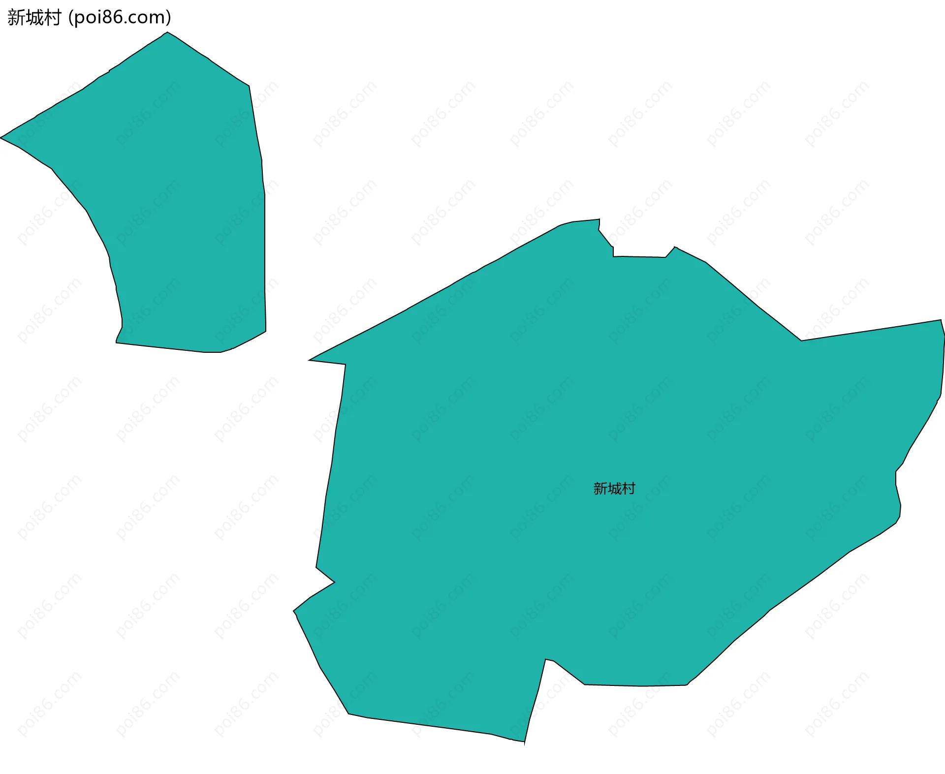 新城村边界地图