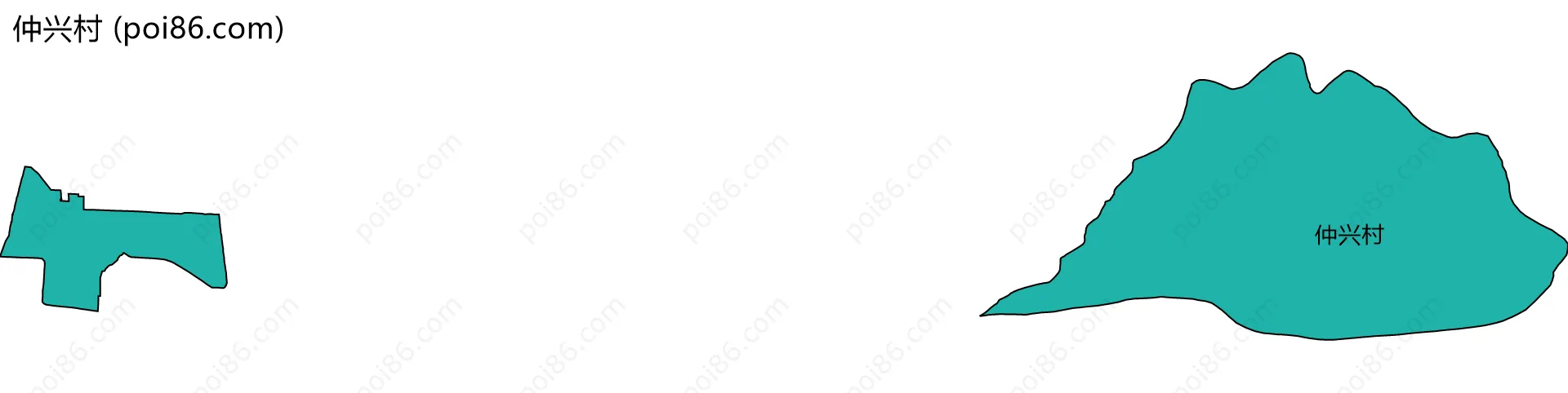 仲兴村边界地图