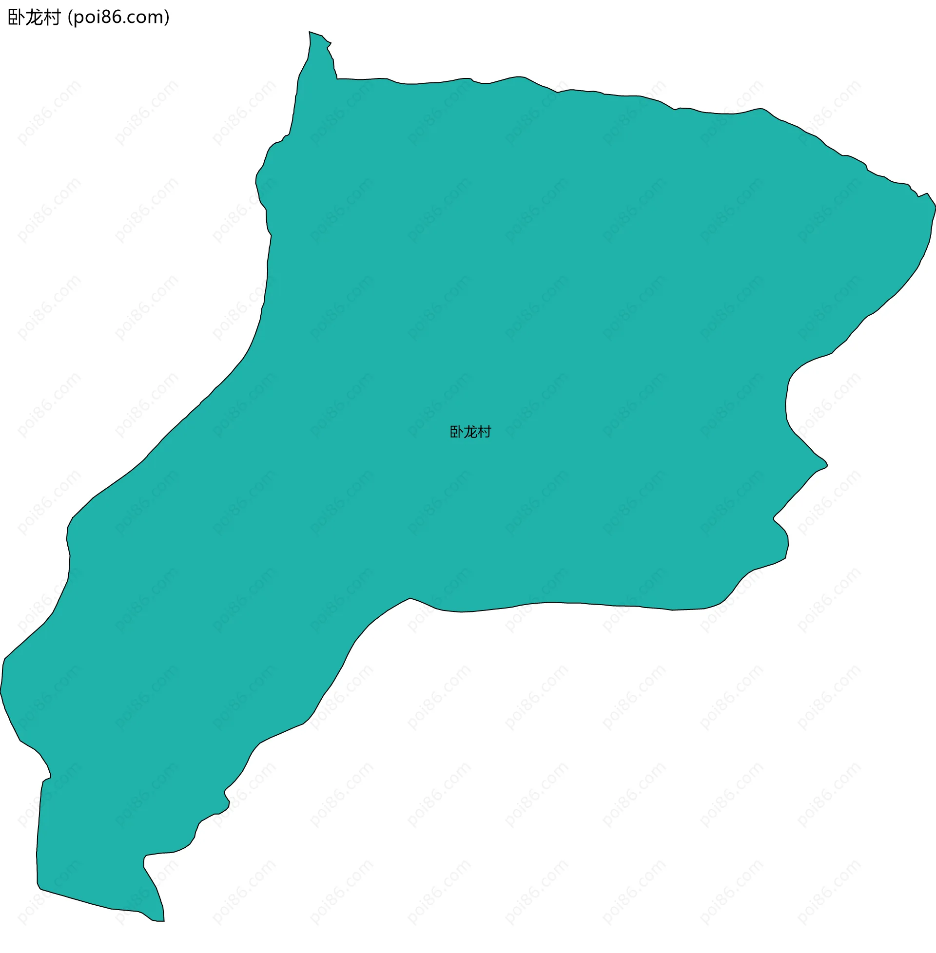 卧龙村边界地图