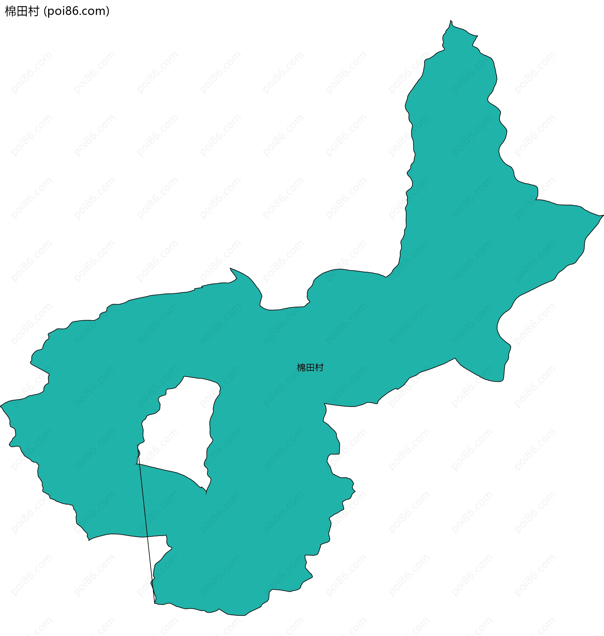 棉田村边界地图