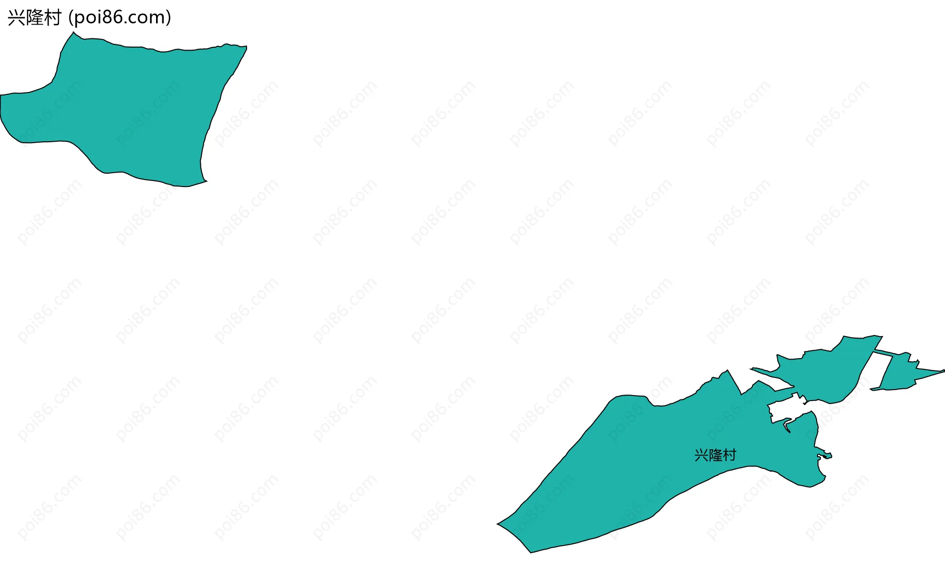 兴隆村边界地图