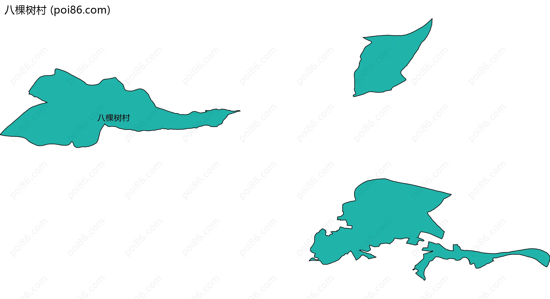 八棵树村边界地图