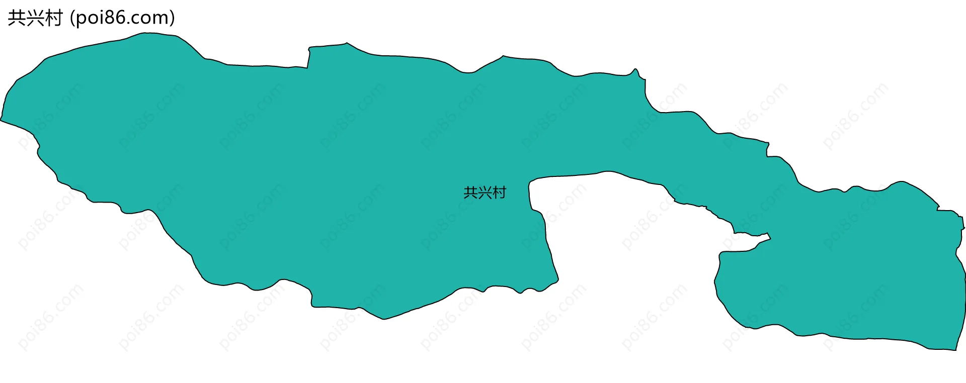 共兴村边界地图