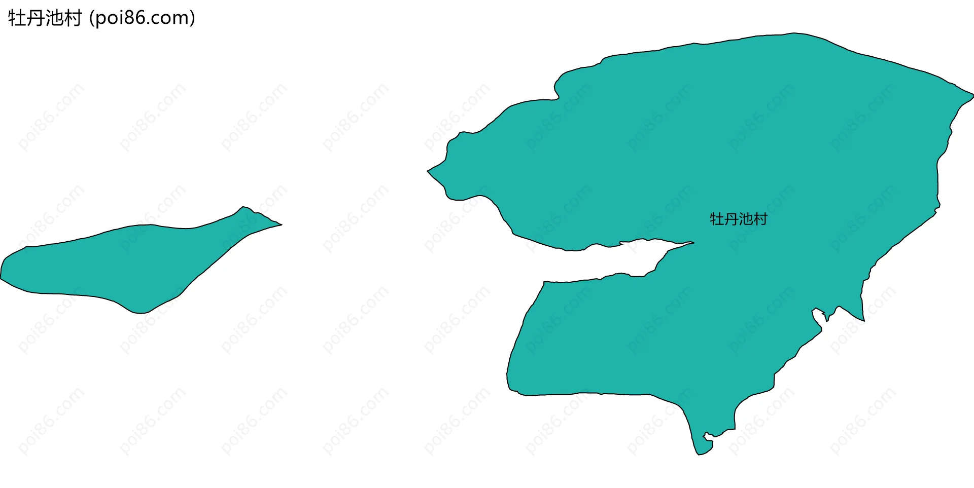 牡丹池村边界地图
